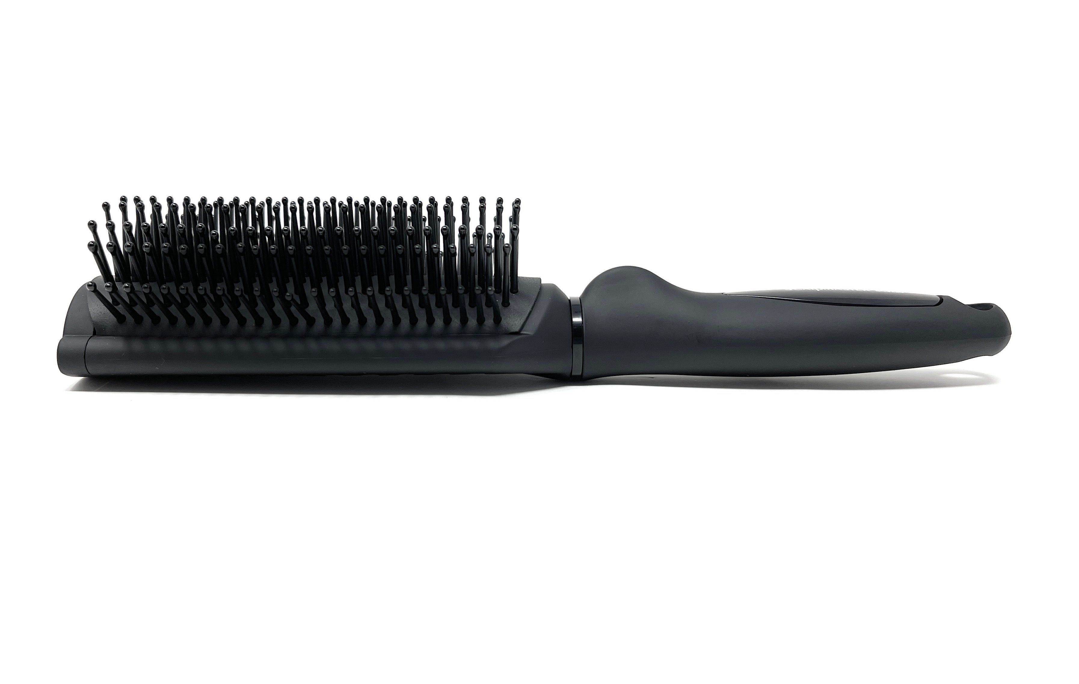 Scalpmaster Rubberized Base Hair Brush for Curly & Wavy Hair - Detangling & Styling Tool for Smooth, Frizz-Free Hair (Black, 1-Pack) - Perfect for Home & Salon Use