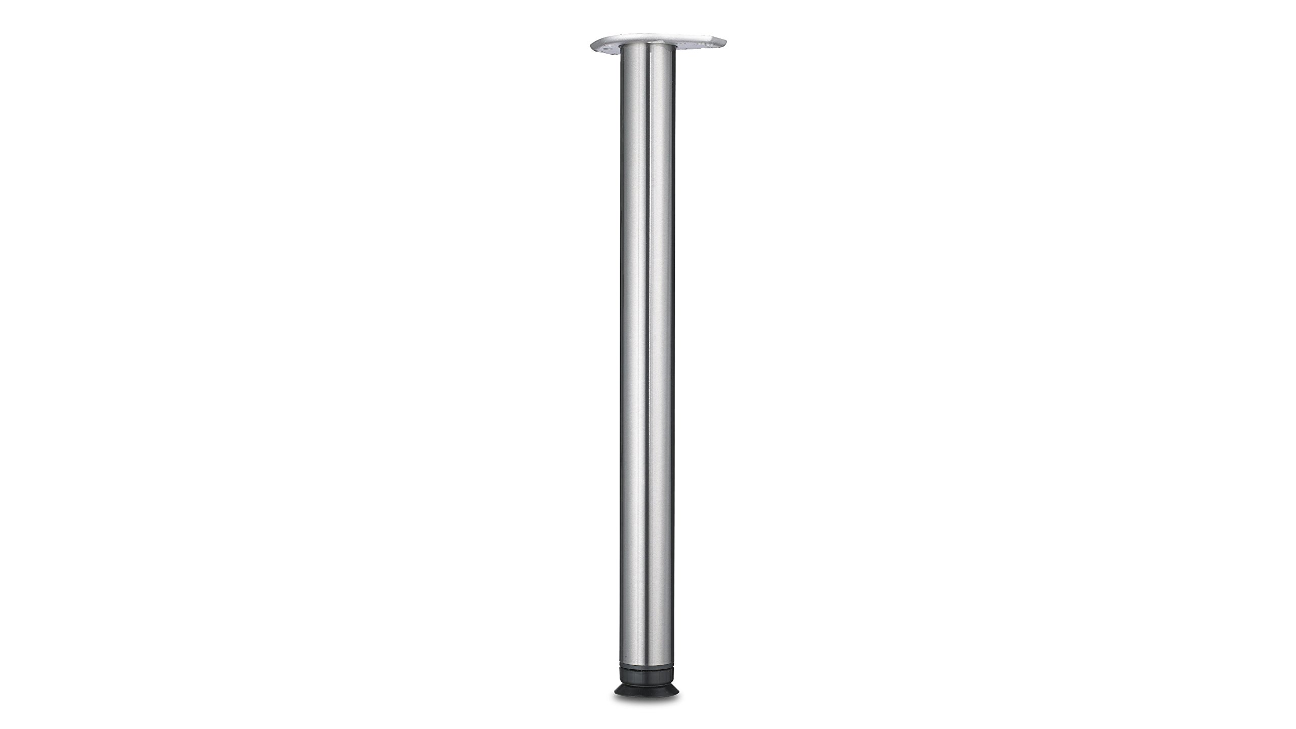 Richelieu Hardware 660710170 Stainless Steel Round Table Leg - Durable Metal Furniture Leg for Dining Tables, Kitchen Islands & Bar Stools