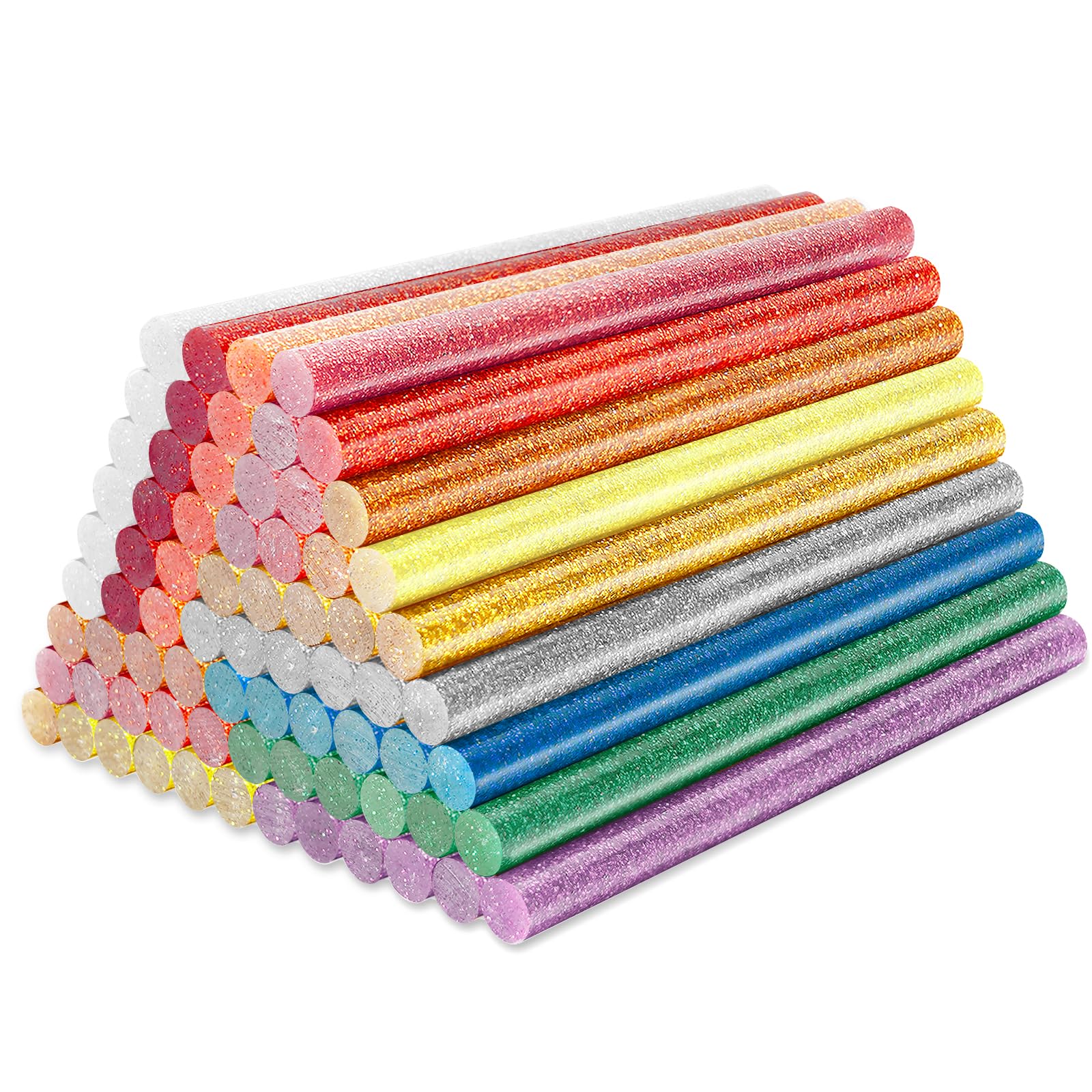 ENPOINT Colored Hot Glue Sticks Mini - 72 PCS 12 Colors (3.93 x 0.27 in) Glitter Glue Sticks for DIY Crafts, Art Projects, Home Repairs & Sealing | Perfect for Scrapbooking, School Projects & Holiday Decorations