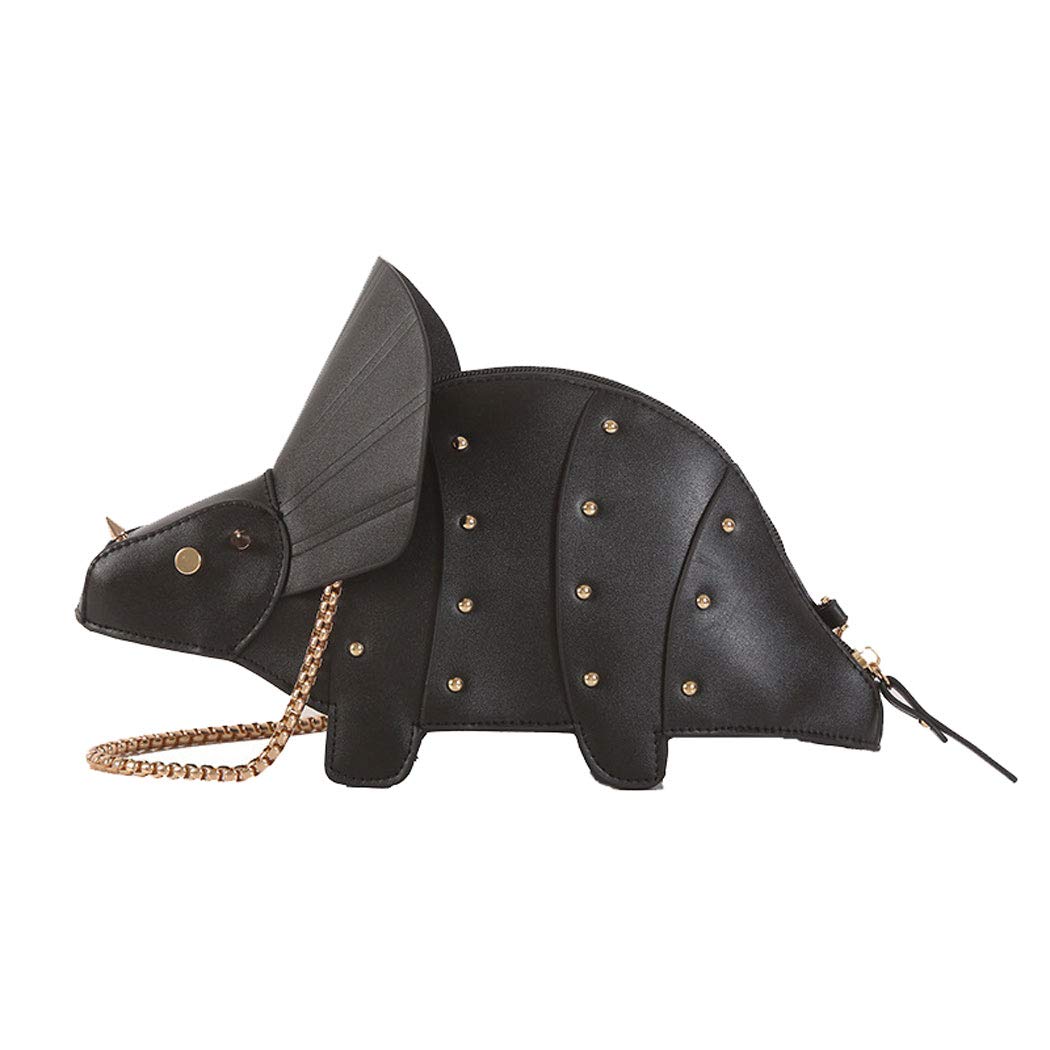 MILATA Stylish Dinosaur Crossbody Shoulder Bag for Women - PU Leather Trendy Rivet Clutch Purse | Perfect for Girls, Casual Outings & Themed Parties