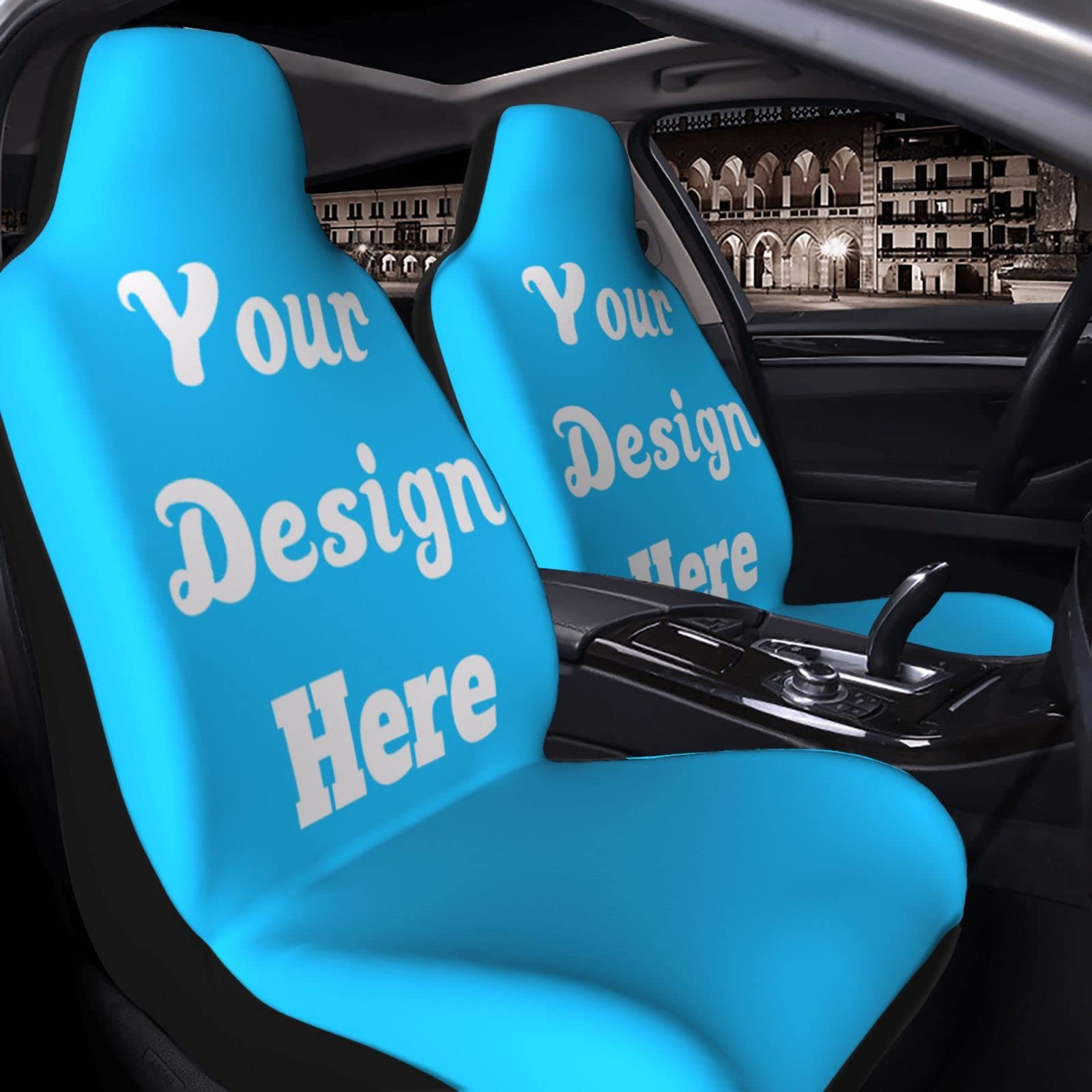 Custom Personalized Car Seat Covers - Add Your Own Design & Picture | Universal Fit for Cars, Trucks & SUVs | 2-Piece Set for Comfort & Style | Perfect for Road Trips, Daily Commutes & Family Travel