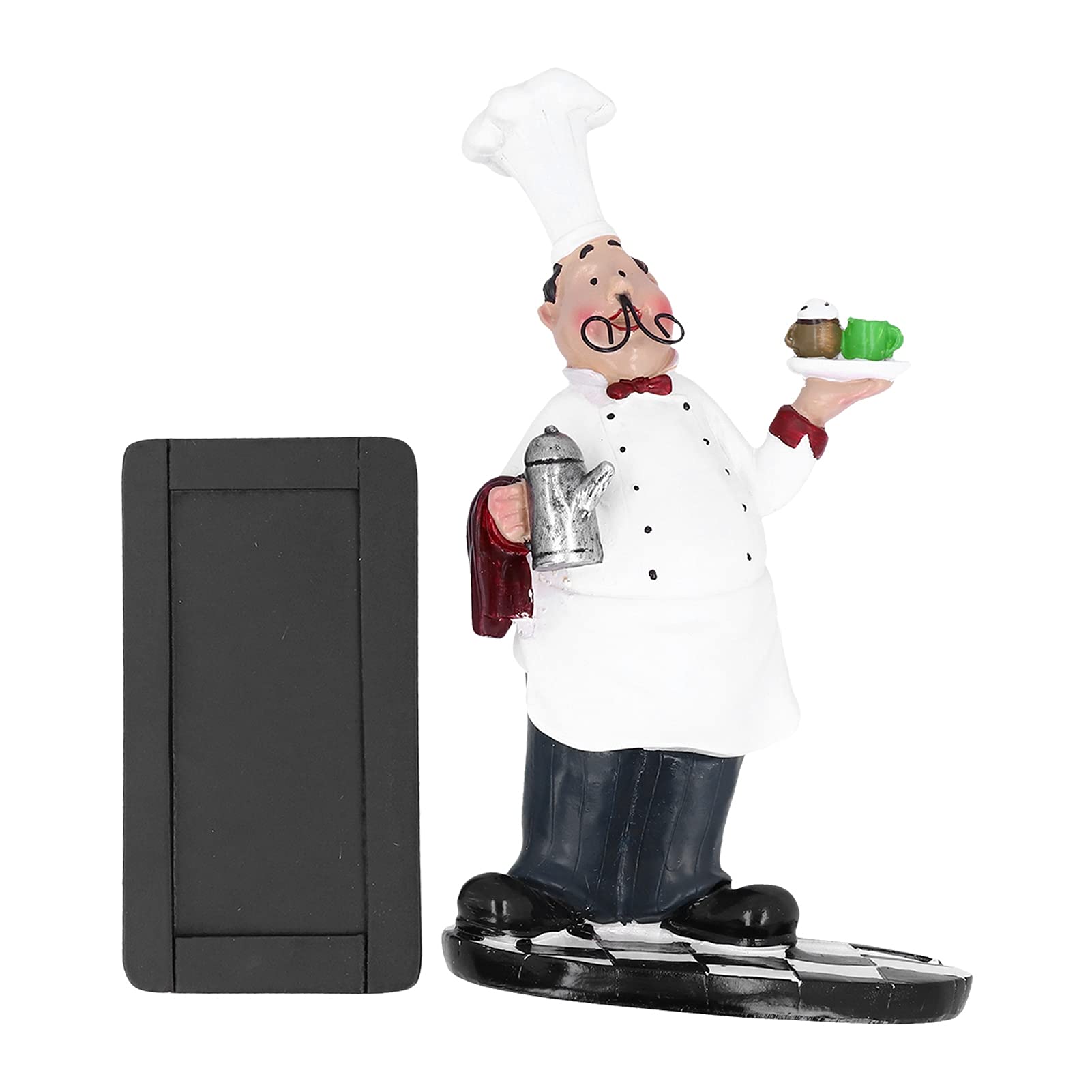 BORDSTRACT Resin Chef Doll Decorations - Elegant Kitchen Decor with Serving Trays for Gourmet Kitchens, Hotels & Restaurants | Perfect for Countertop Display, Themed Dining Areas & Culinary Gift Ideas