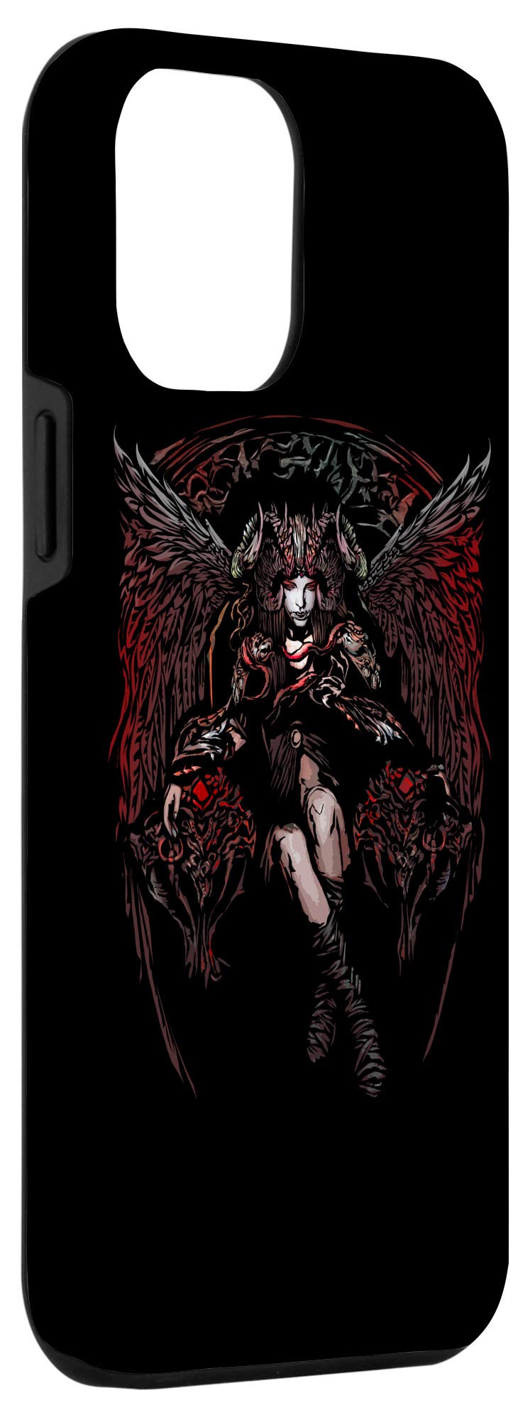 iPhone 12 Pro Max Case - Gothic Succubus Demon Design | Medieval Mythology Horror Phone Cover | Perfect for Halloween, Cosplay & Dark Aesthetic Lovers
