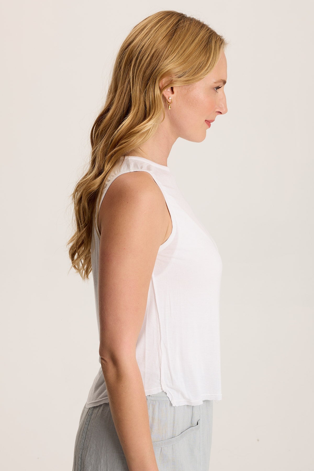 Leka High Boatneck Tank Top for Women - Soft Stretch Casual Sleeveless Shirt - Perfect for Summer, Layering, and Everyday Wear