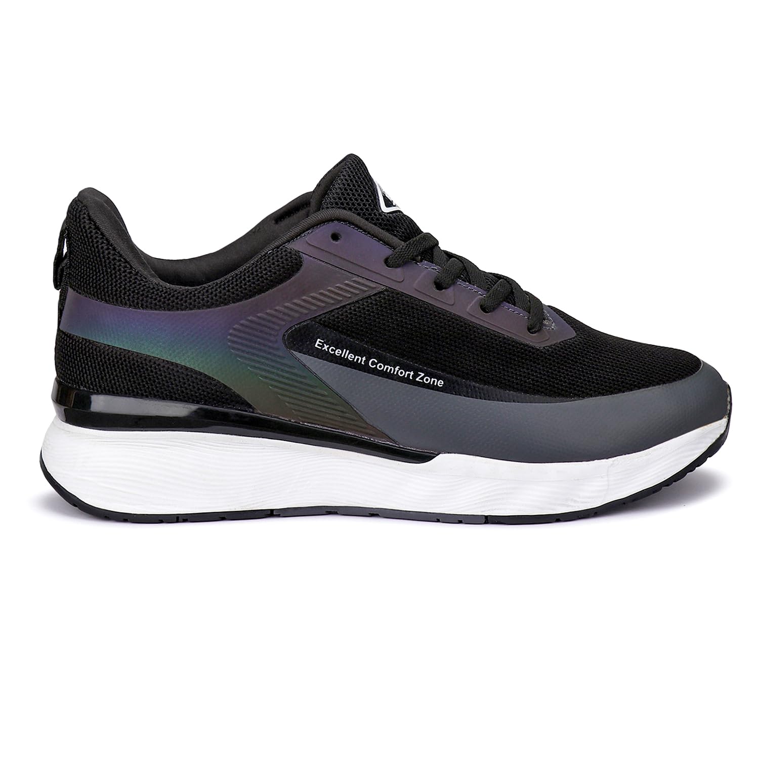 Stylish Highlighter Men's Athletic Shoes - Extra Comfort for Gym, Running, Cycling & Sports - Breathable & Lightweight Design - Perfect for Workouts, Jogging & Casual Wear (Black)