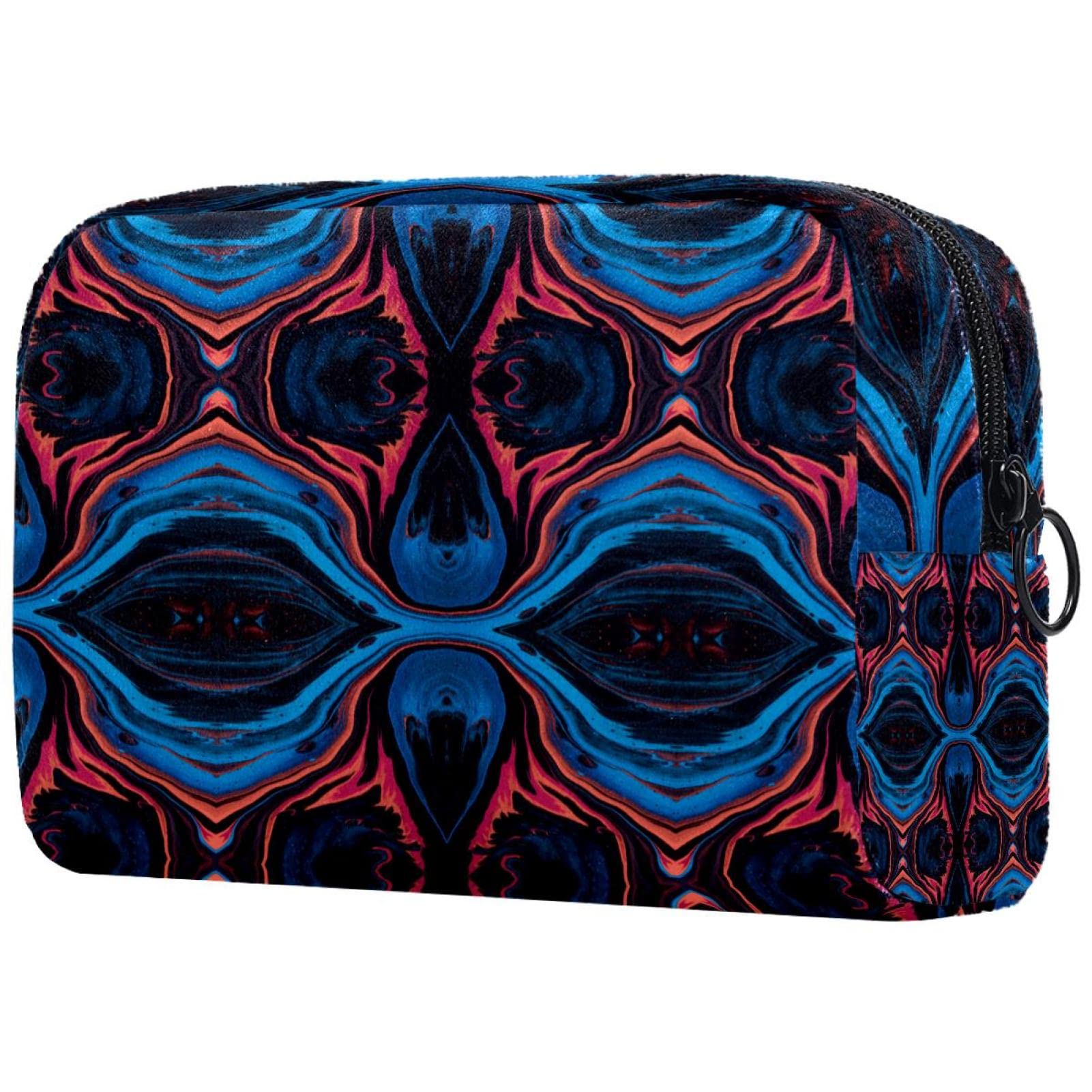 Small Makeup Bag for Women - Waterproof Travel Cosmetic Organizer with Magic Fantasy Abstract Print | Perfect for Travel, Gym & Daily Essentials Storage