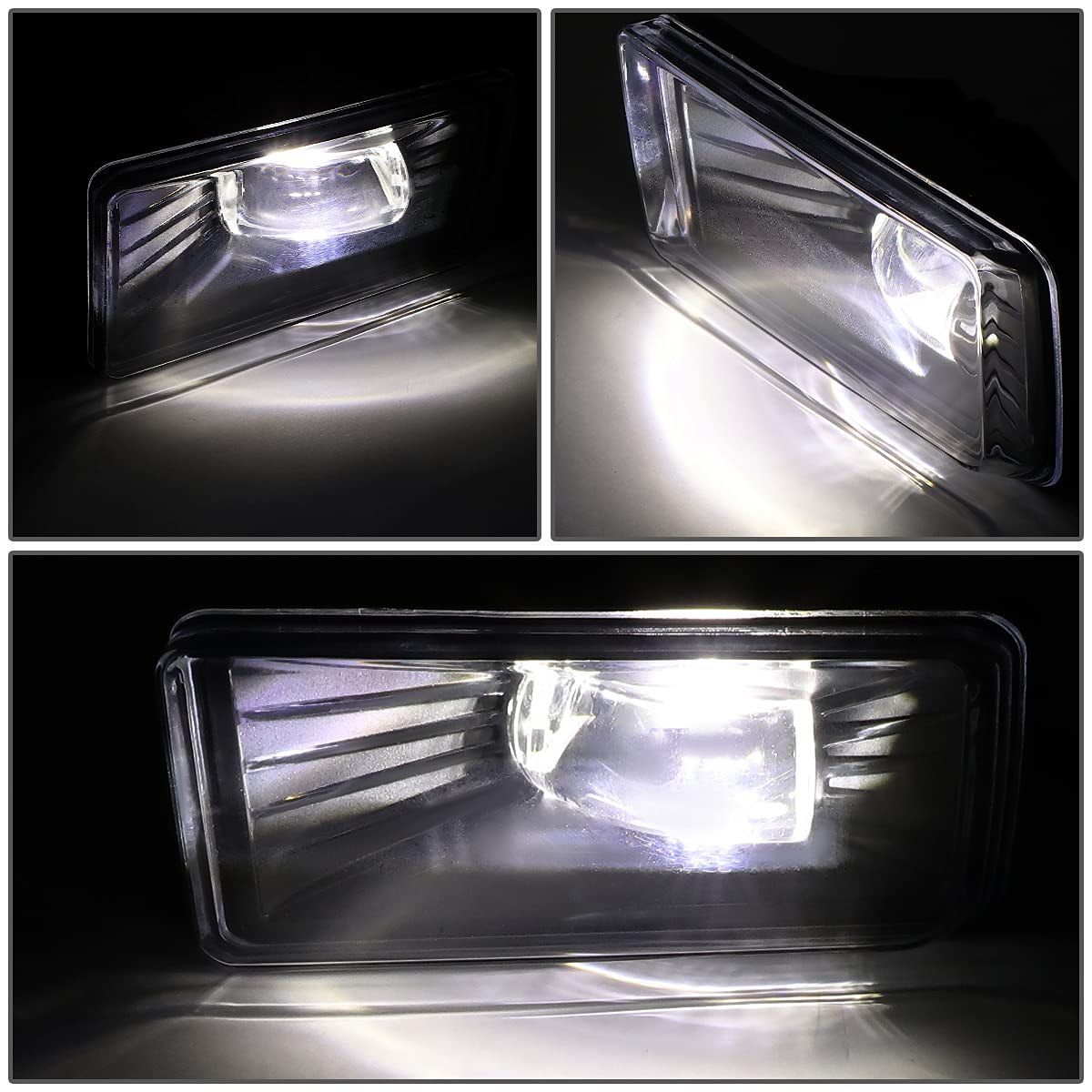 Auto Dynasty Black Housing Amber Corner Projector Headlight + Clear Lens Fog Light Kit with Switch for Chevy Silverado 1500 - Upgrade Your Truck Lighting for Night Driving & Off-Road Adventures