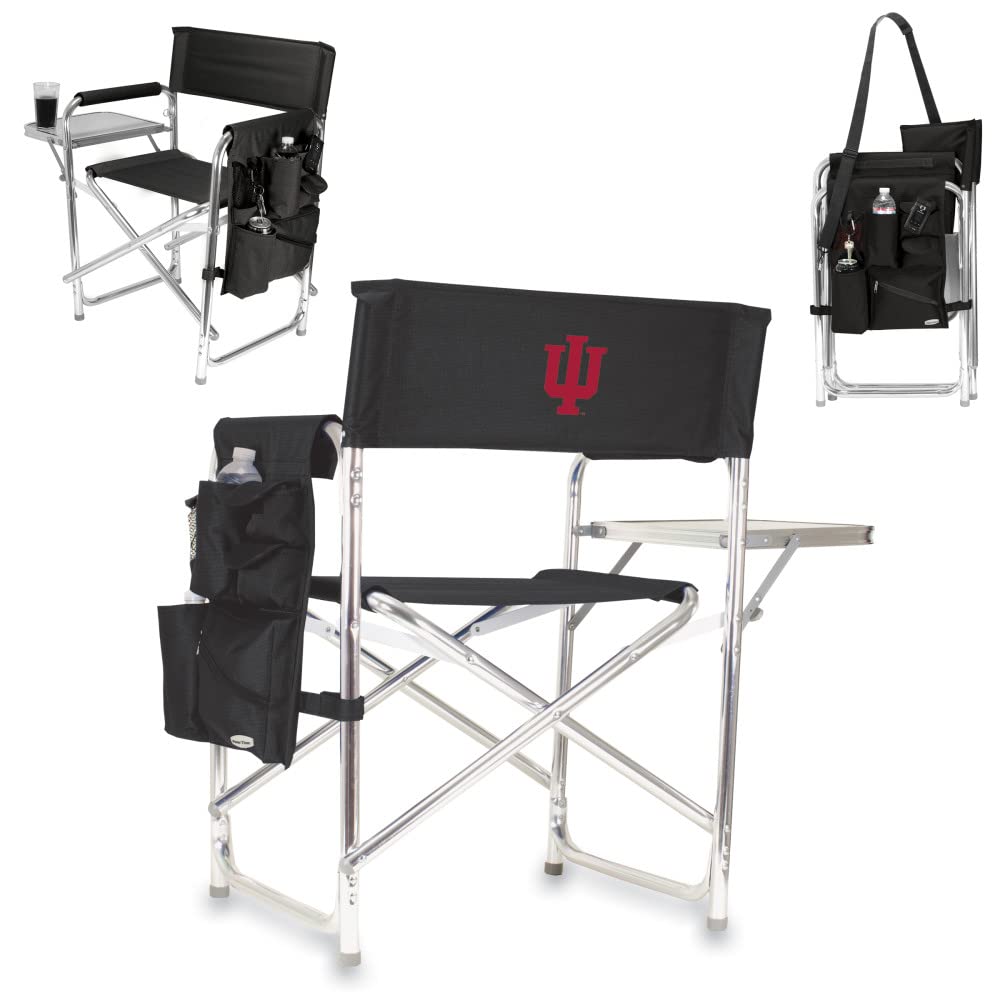 PICNIC TIME NCAA California Bears Folding Sports Chair with Side Table - Portable Beach & Camping Chair for Adults - Perfect for Tailgating, Outdoor Concerts & Picnics