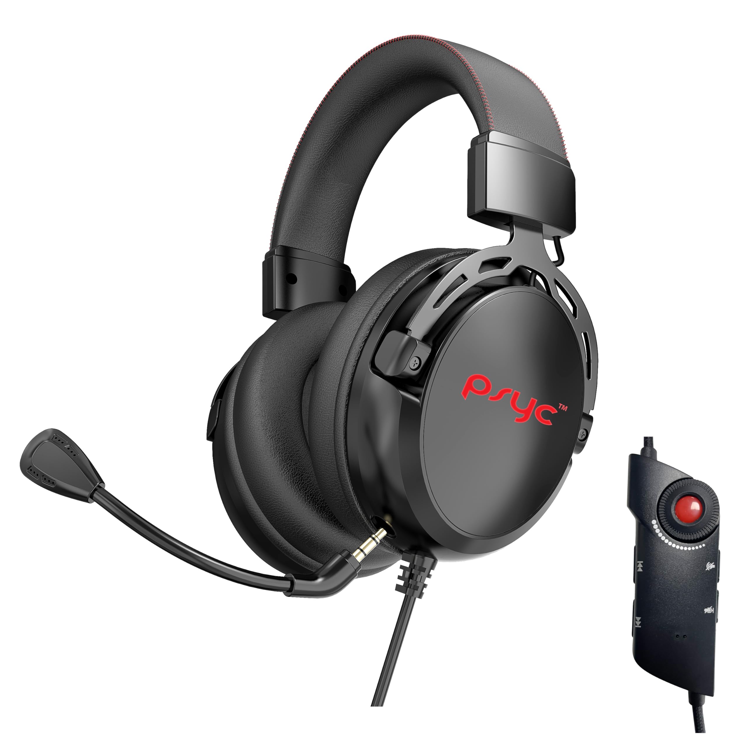 SUMVISION SERAPH 7.1 Surround Sound Gaming Headset with Built-in Mic - Wired USB/3.5mm Headphones for PC, Mac, Laptop, PS4, PS5, Xbox Series X|S - Includes FREE Soundcard Amplifier & UK Tech Support - Perfect for Competitive Gaming, Streaming & Online Meetings