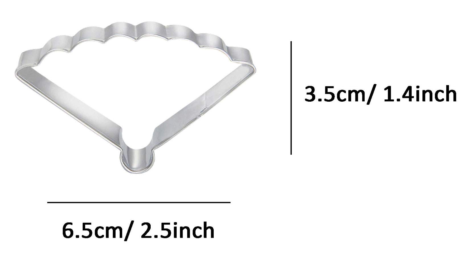 Princess Fan Shape Cookie Cutter Set - Stainless Steel Baking Tools for DIY Cookies, Cakes, Pastries - Perfect for Birthday Parties, Wedding Favors, Holiday Baking Gifts