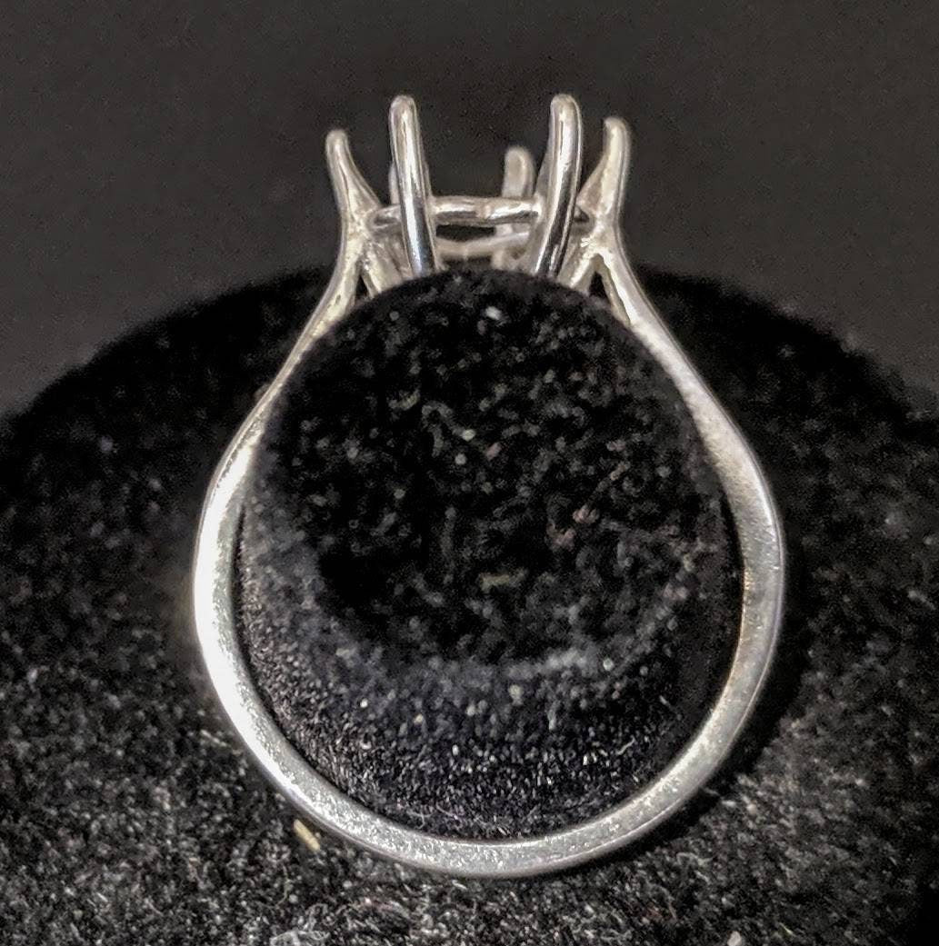 Solid Sterling Silver or 14K White/Yellow Gold 7-11mm Heart Pre-Notched Blank Ring Shank Setting (Size 7) - Perfect for Jewelry Making, DIY Engagement Rings & Custom Wedding Bands