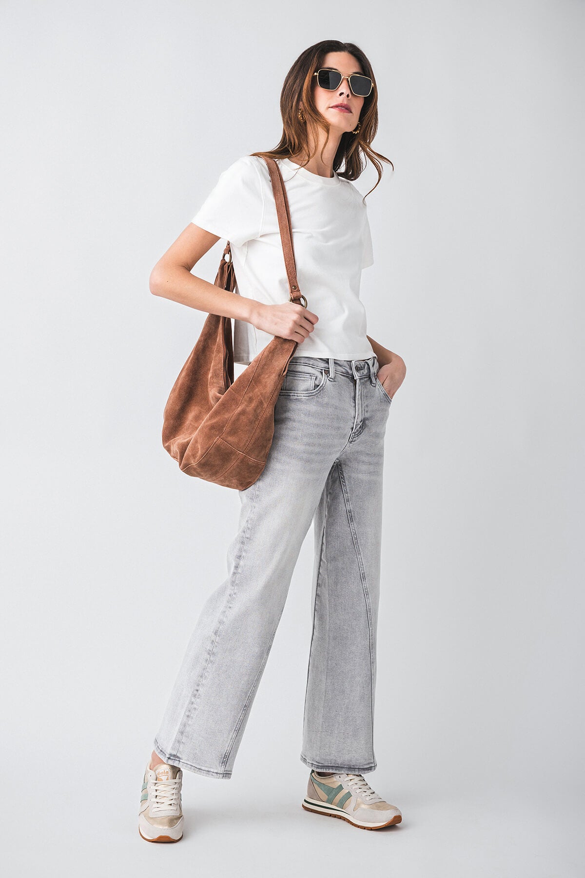 Mica High Rise Wide Leg Jeans for Women - Stretch Denim Pants with Comfortable Fit - Perfect for Casual Wear, Office & Weekend Outings