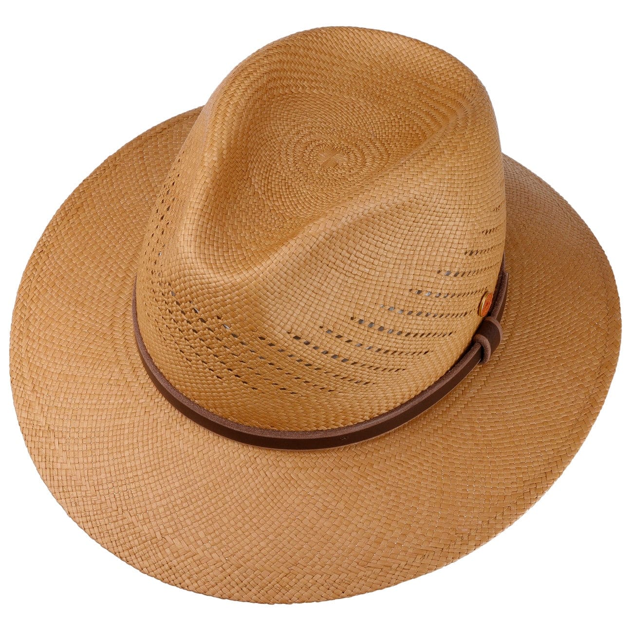 Mayser Piero Panama Straw Hat for Men & Women - Lightweight & Breathable Summer Sun Hat for Beach, Travel, and Outdoor Activities