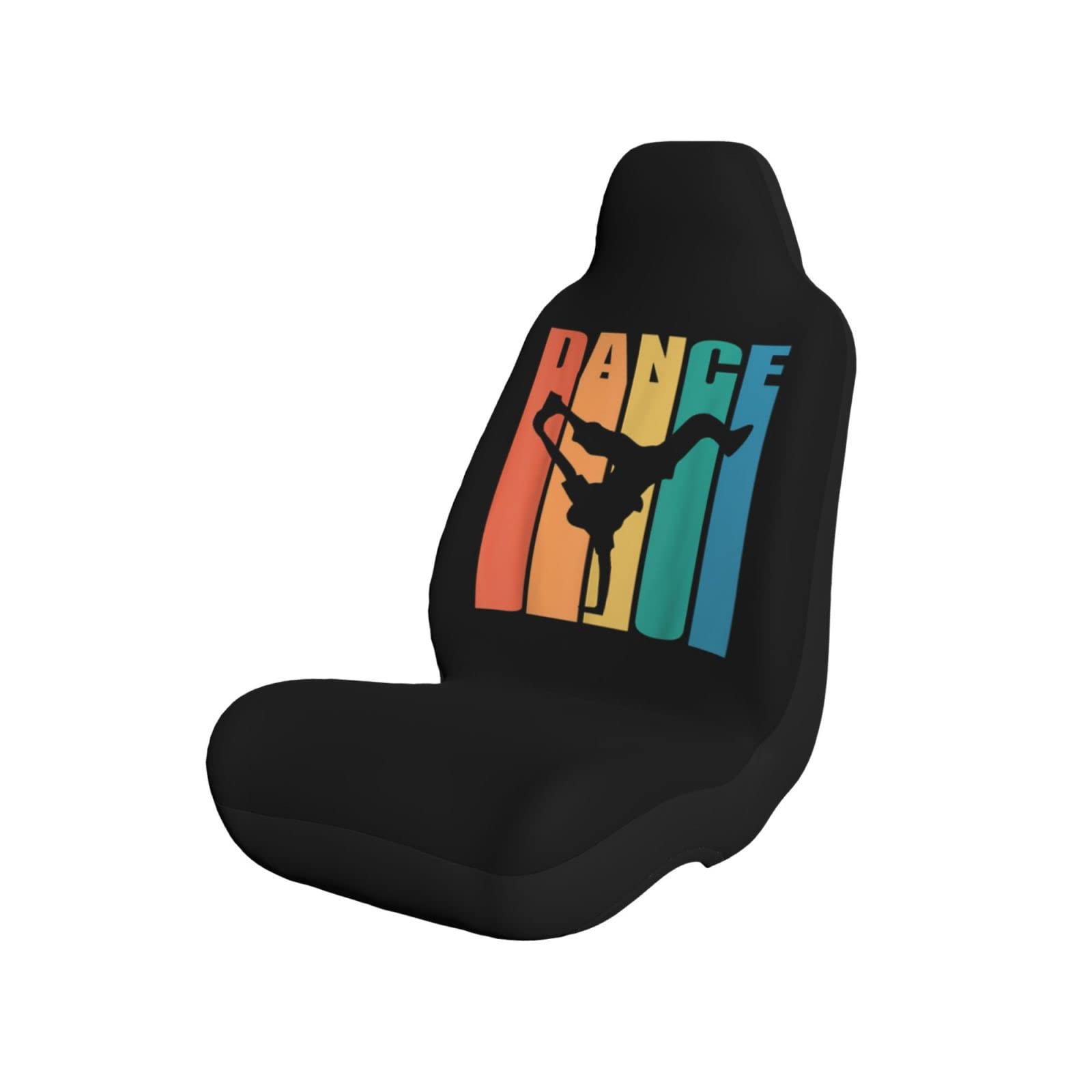 Vintage Hip Hop Breakdance Car Seat Covers - Dustproof, Durable Front Seat Protectors for Cars, Trucks, SUVs & Vans - Perfect for Urban Style & Road Trips