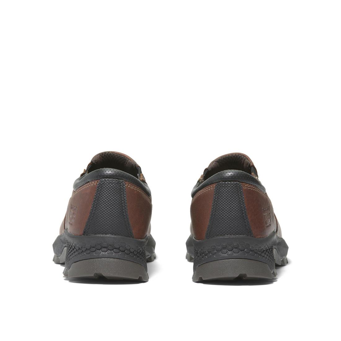 Titan EV Composite Toe Slip-On Work Boots - Brown Safety Shoes for Men | Comfortable & Lightweight for Construction, Warehouse & Industrial Work