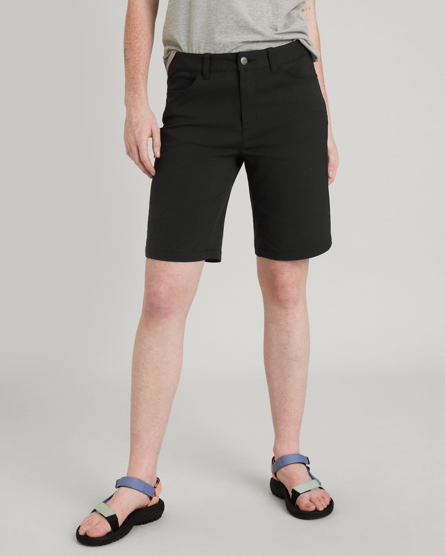 Women's Flight Shorts - Black Stingray | Comfortable Travel & Lounge Shorts for Women | Perfect for Airplane Trips, Gym Workouts & Casual Wear