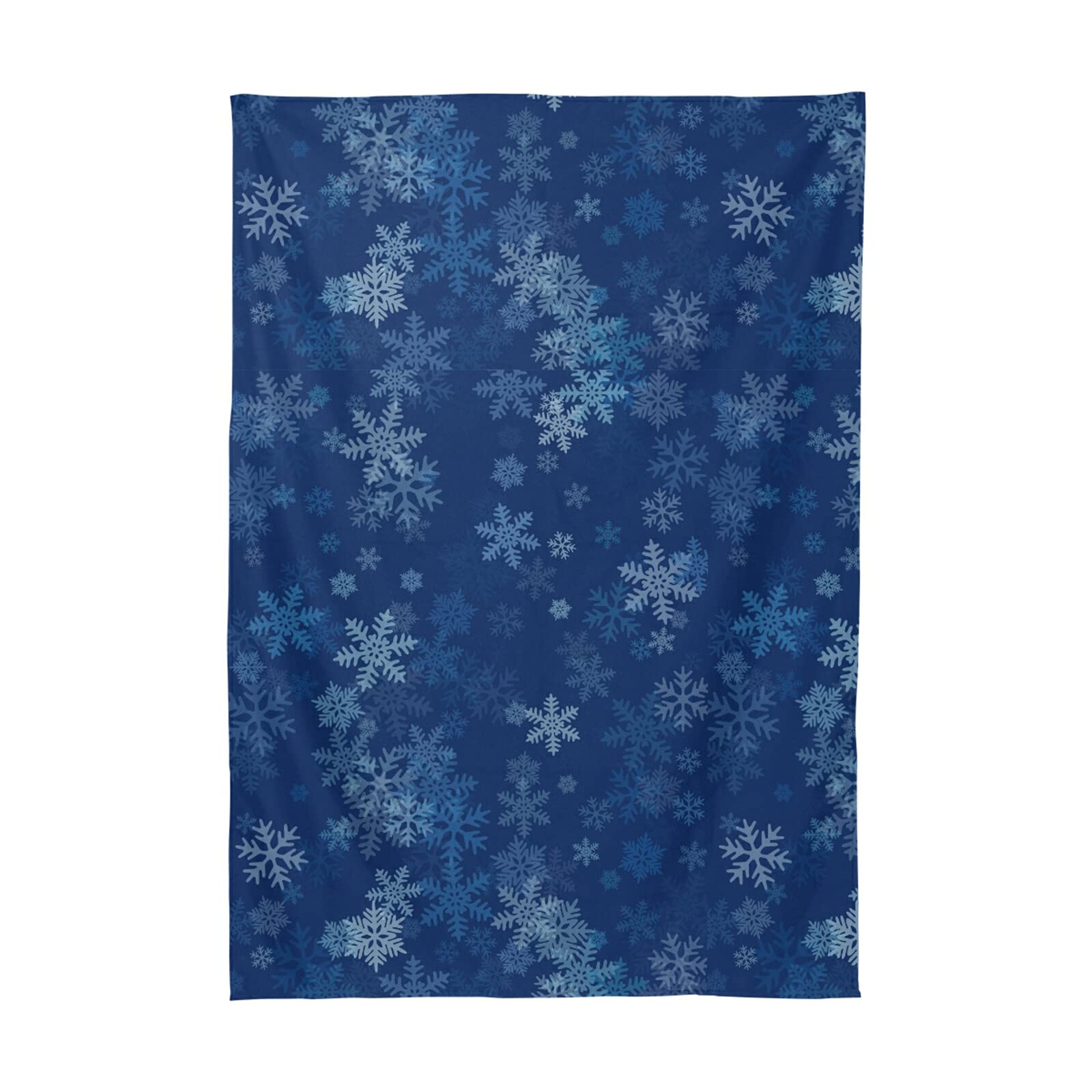 54 Inch Square Polyester Tablecloth for Winter, Christmas & New Year Party Decor - Snowflake Design Dinner Table Decoration for Holiday Celebrations