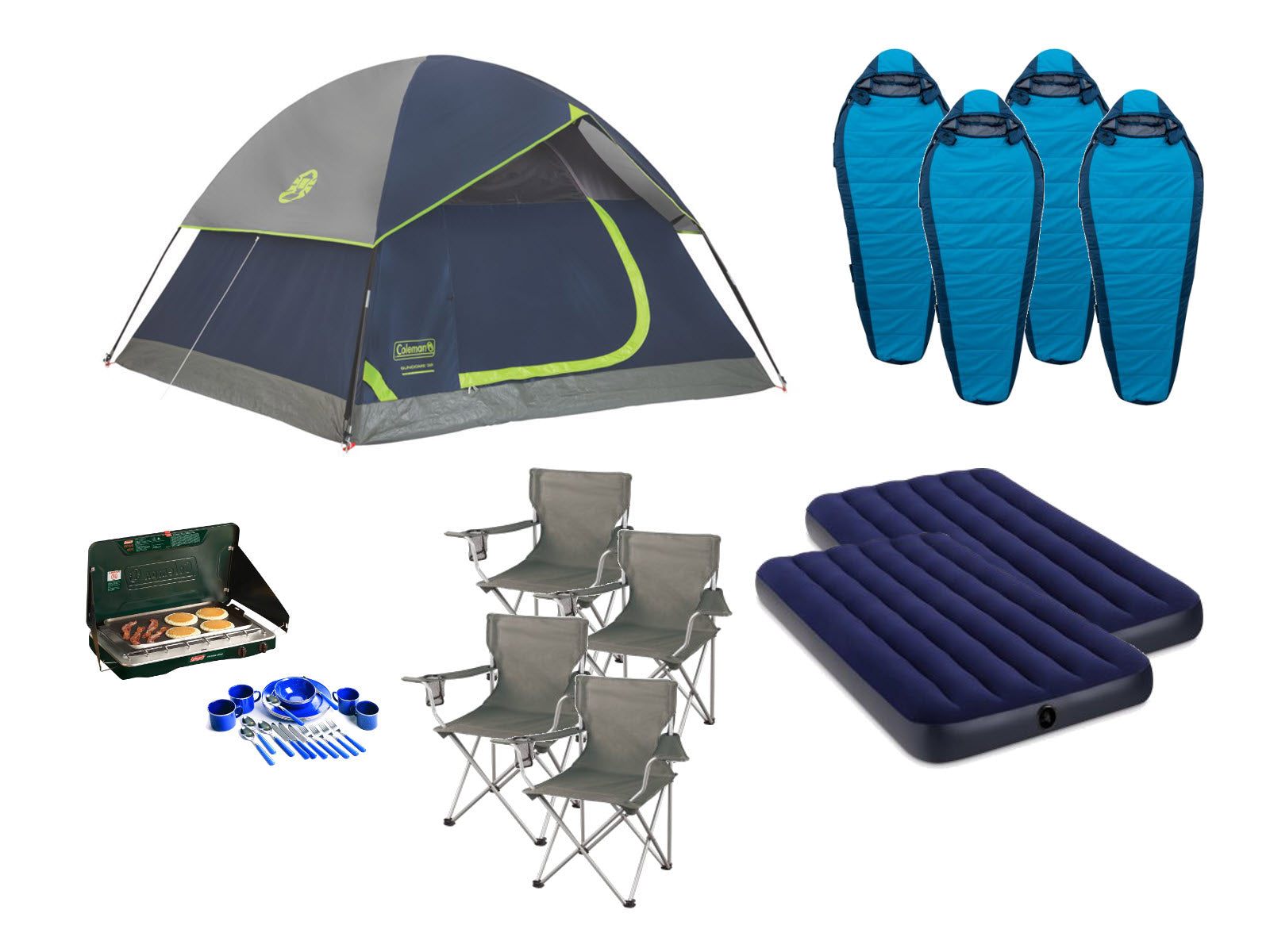 Premium Car Camping Rental Kit - Complete Outdoor Gear Set for Road Trips & Adventure Travel | Tent, Sleeping Bag & Essentials Included