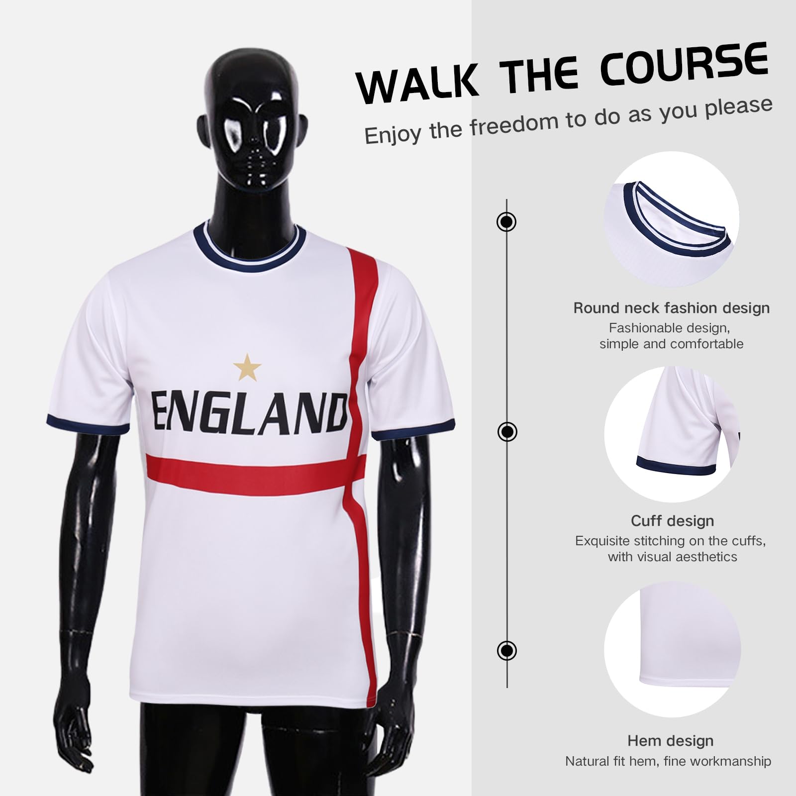UEFA Euro 2024 Official Fan Soccer Jerseys - France, Germany, England, Spain, Croatia & Portugal National Team Jerseys for Men & Women | Perfect for Match Days, Football Parties & Fan Collections