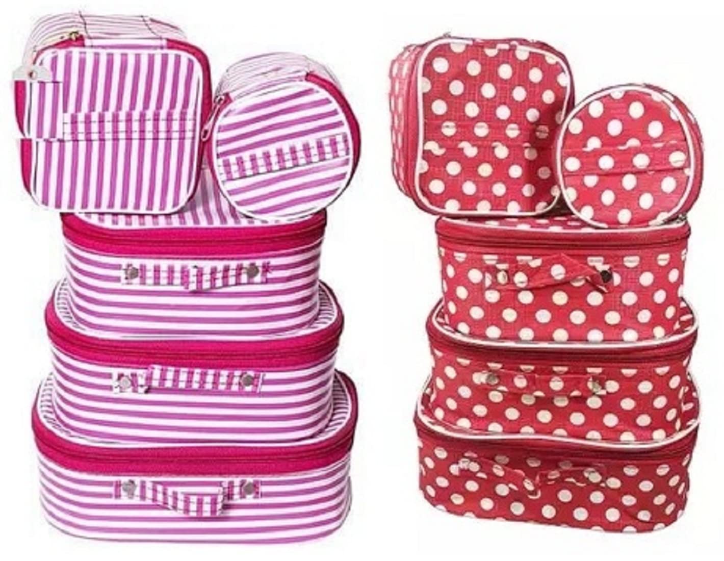 Premium 5-Piece Cosmetic Pouch Set - Waterproof Makeup Bag, Travel Toiletry Organizer & Vanity Case for Women | Perfect for Travel, Gym & Daily Use (Multicolor)