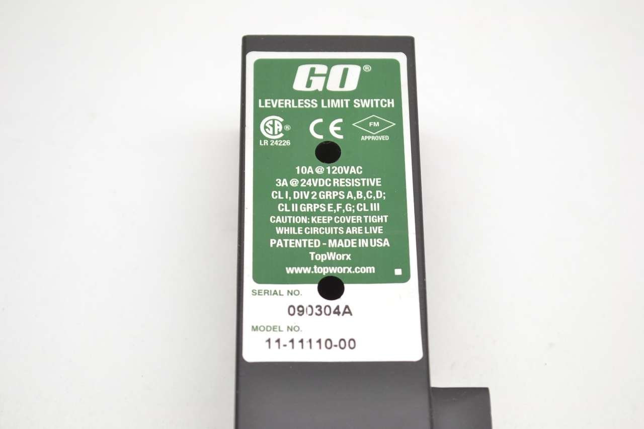 TopWorx 11-11110-00 GO Leverless Limit Switch CSA/FM C1D2 Certified - Explosion-Proof Safety Switch for Hazardous Areas | Ideal for Oil & Gas, Chemical Plants, and Industrial Automation