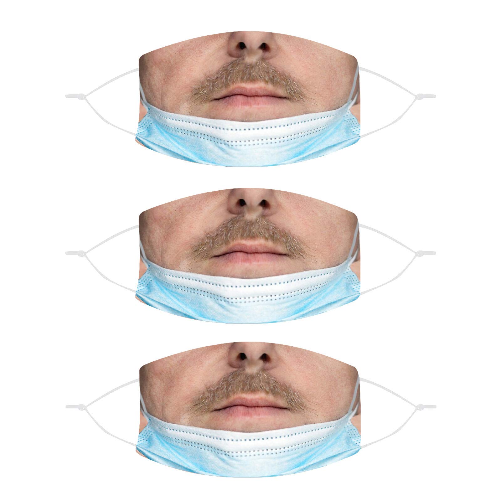 Funny Face Mask for Adults - Prank Mouth Covering Trick Mask for Men & Women | Pull Down Prank Mask with Cool Patterns | Perfect for TikTok Pranks, Halloween Costumes & Party Gags