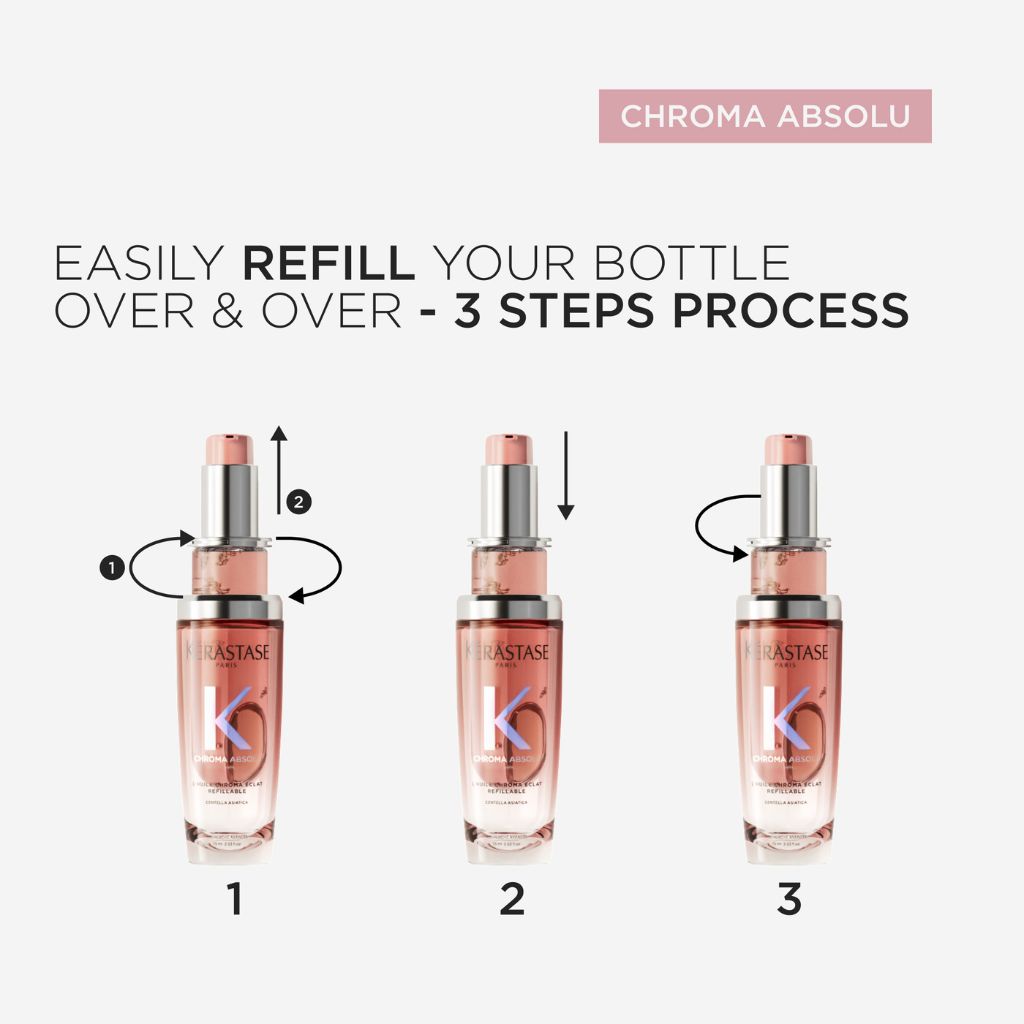 Kerastase Chroma Absolu Sublimating Oil - Hair Shine & Radiance Treatment for Color-Treated Hair | Perfect for Daily Styling & Salon-Quality Results