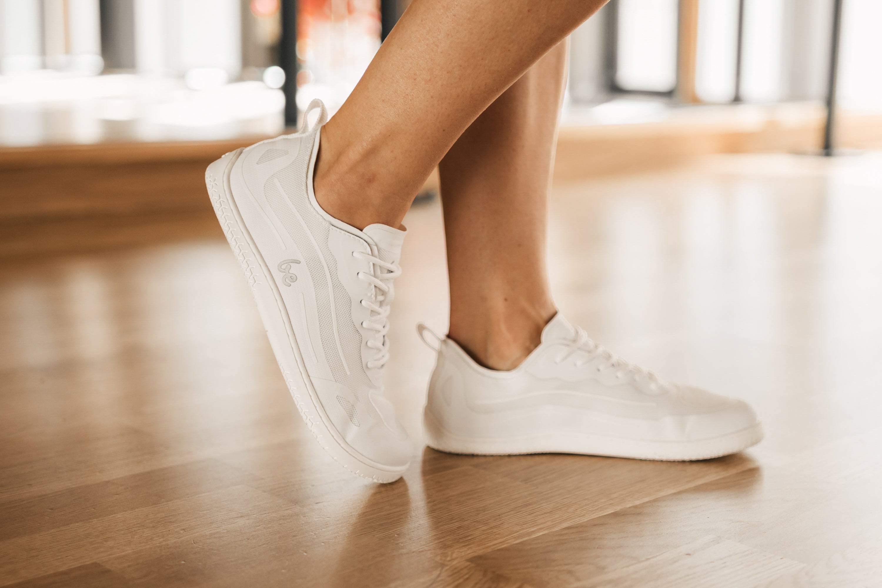 Barefoot Sneakers for Women & Men - Be Lenka Velocity All White | Minimalist Running Shoes for Natural Movement & Gym Workouts