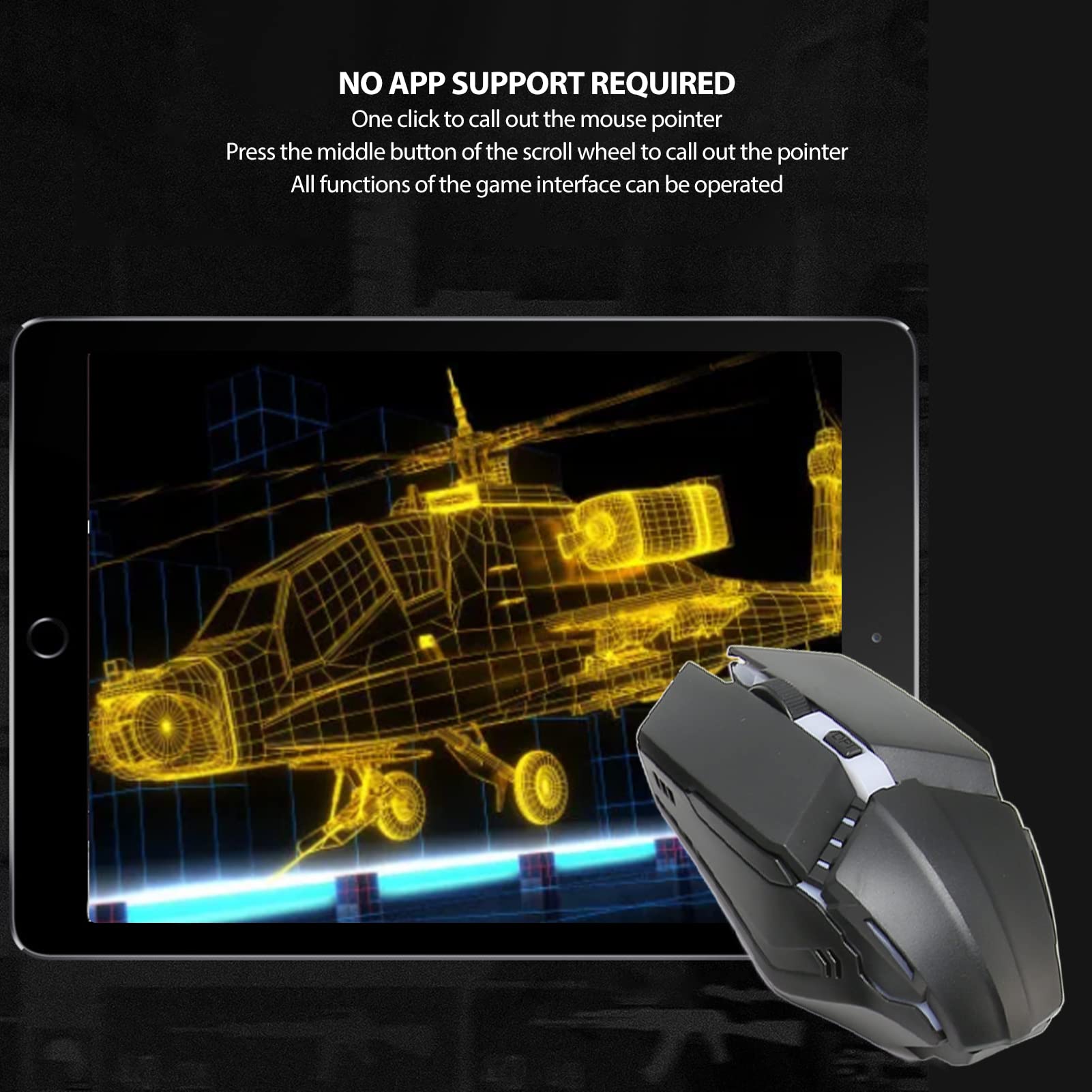 Half-Hand Gaming Keyboard and Mouse Combo - RGB LED Backlit Mechanical Wired Keyboard for PUBG, 4-in-1 Gaming Mouse Converter for Android & iOS - Perfect for FPS, MOBA Games and Professional Esports