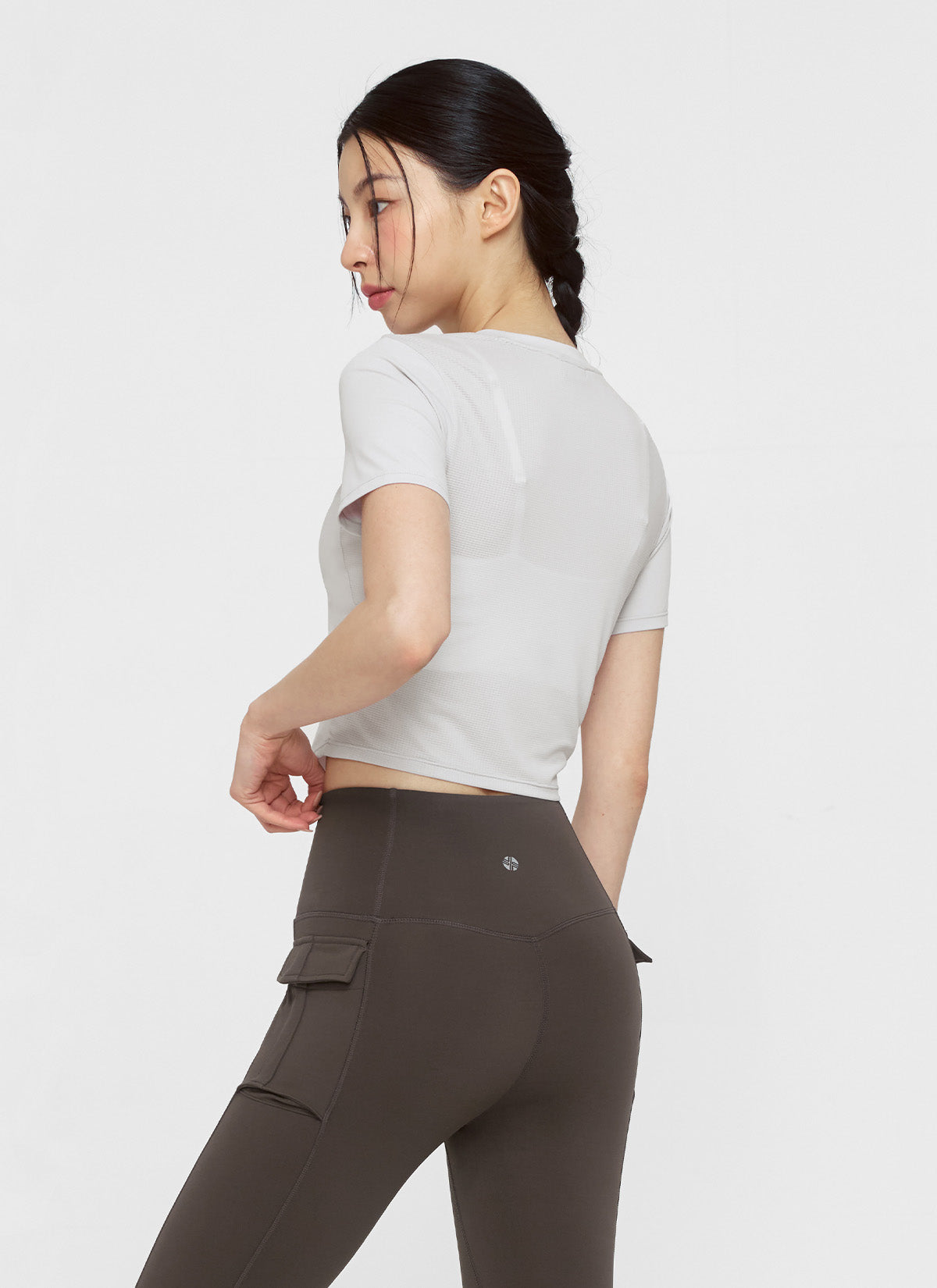 Ice Scent Crop Short Sleeve T-Shirt for Women - Trendy Summer Casual Top for Outfits, Gym & Streetwear
