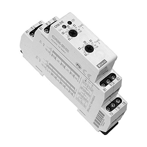Elko CRM-2HE-UNI 2 Function Asymmetric Cycle Timer with Independent ON/OFF Delay Settings - Perfect for Industrial Automation, HVAC Systems, and Lighting Control