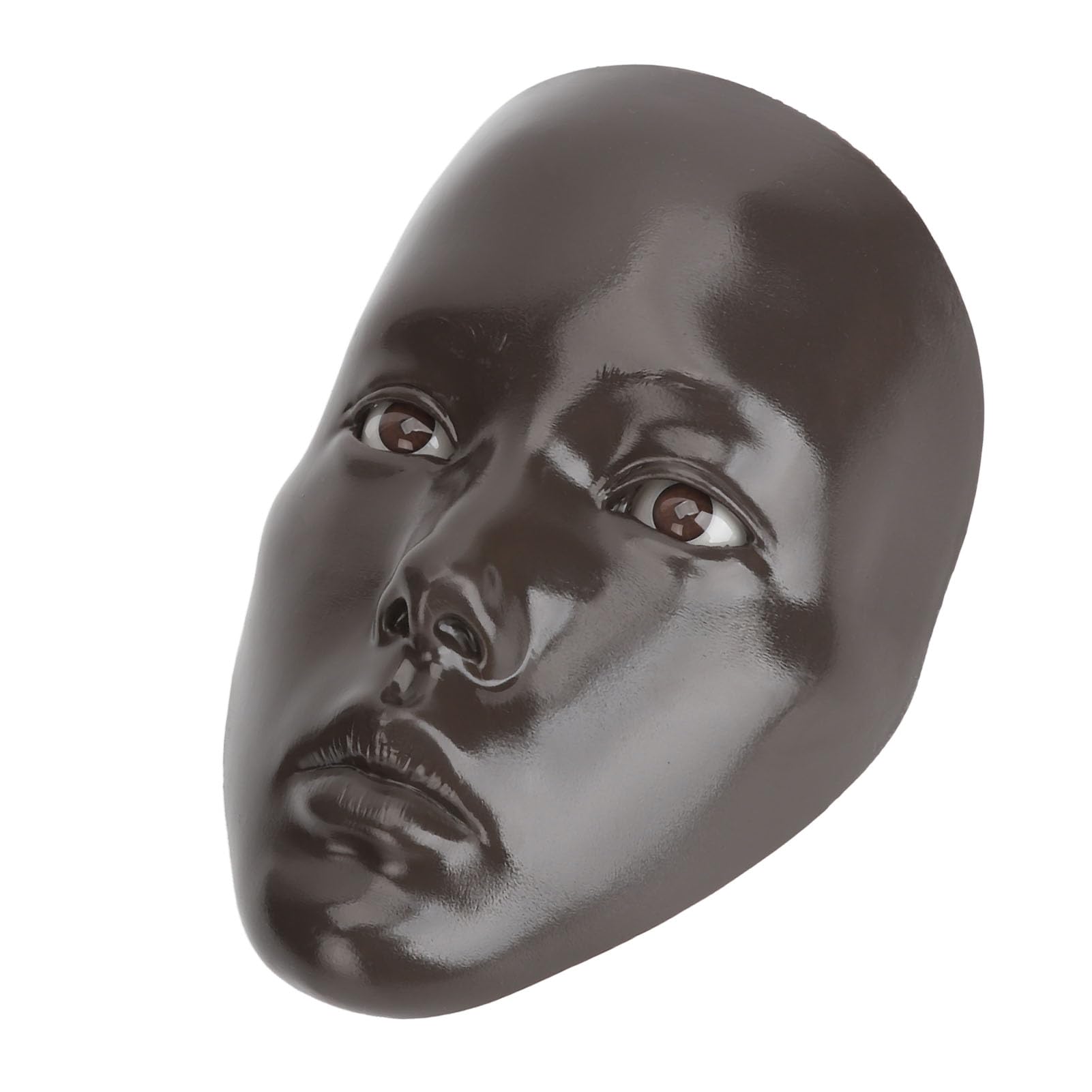 Dark Skin Full Face Makeup Mannequin Board with Stand for Cosmetics Practice - Salon & Beauty Training