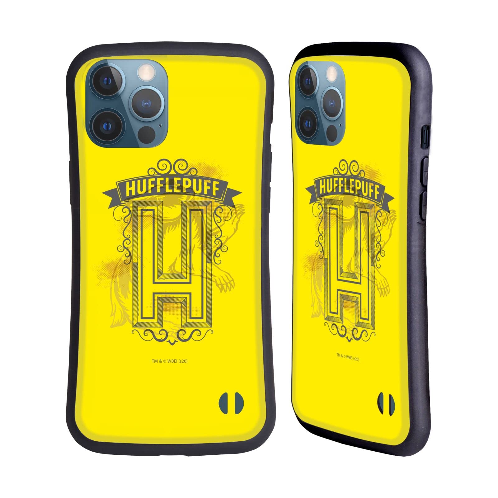 Harry Potter Hufflepuff Deathly Hallows iPhone 13 Pro Max Case | Officially Licensed Hybrid Cover for Protection & Style | Perfect for Fans, Daily Use & Gift Giving
