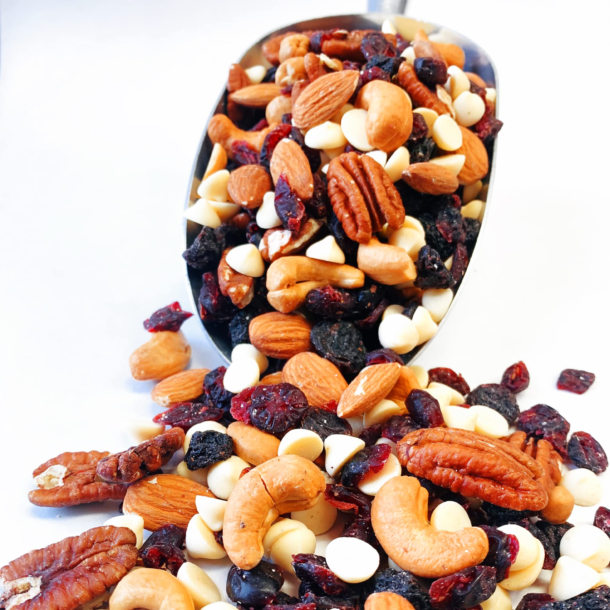 NY SPICE SHOP Premium White Raspberry Truffle Trail Mix with Almonds, Cashews & Dried Fruits - Healthy Snack for Adults & Kids - 3lb Resealable Bag - Perfect for Hiking, Office Snacks & School Lunches
