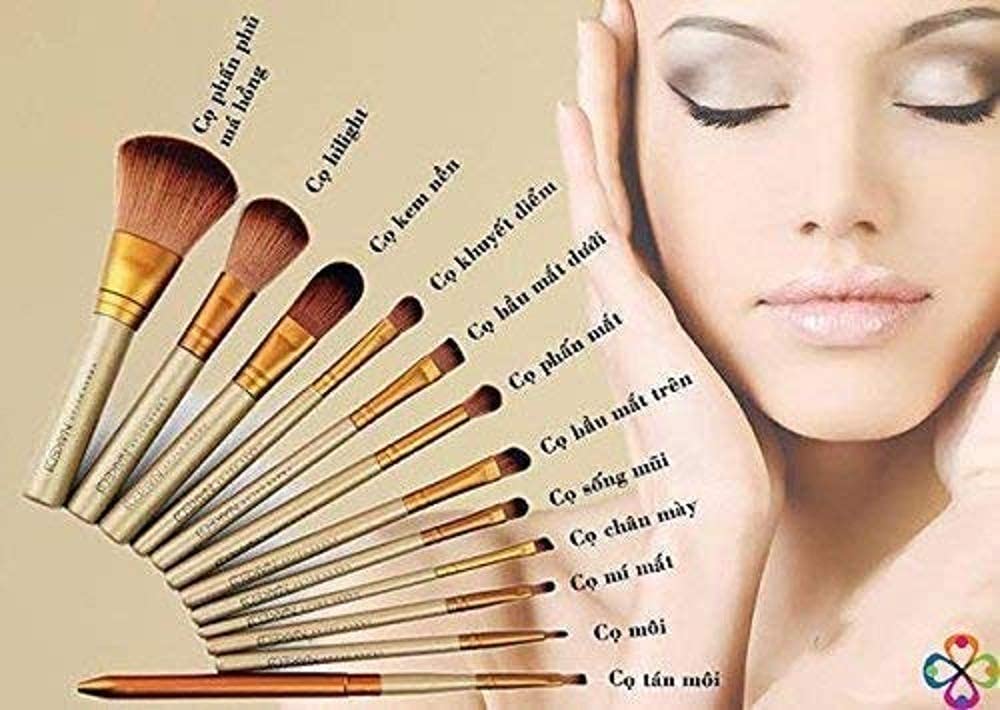 JOTKAPARKASH 12-Piece Professional Makeup Brush Set with Storage Box - Foundation Brush, Oval Brushes for Flawless Makeup Application - Perfect for Daily Use, Travel & Professional Makeup Artists