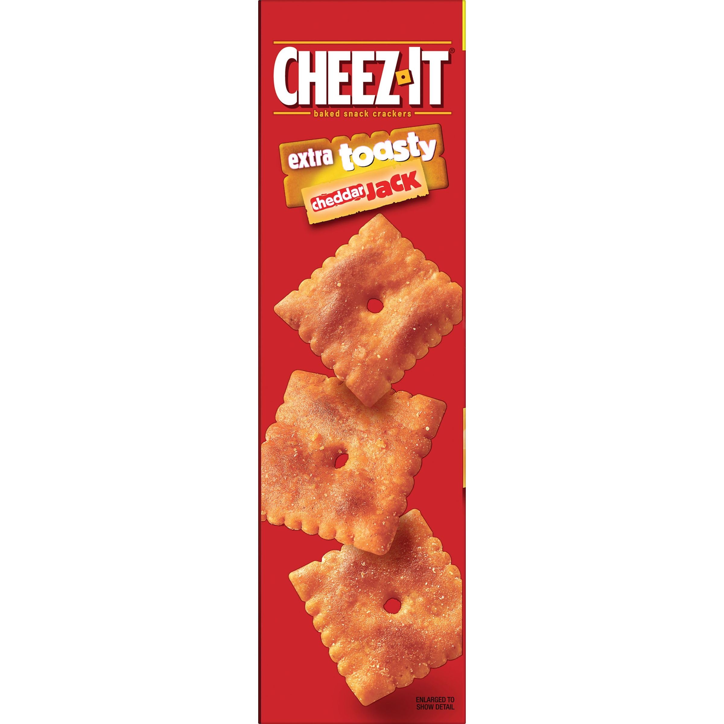 Cheez-It Extra Toasty Cheddar Jack Baked Cheese Crackers - 12.4oz Box | Crunchy Snack for Kids, Lunchboxes & Parties | Perfect for School, Road Trips & Movie Nights