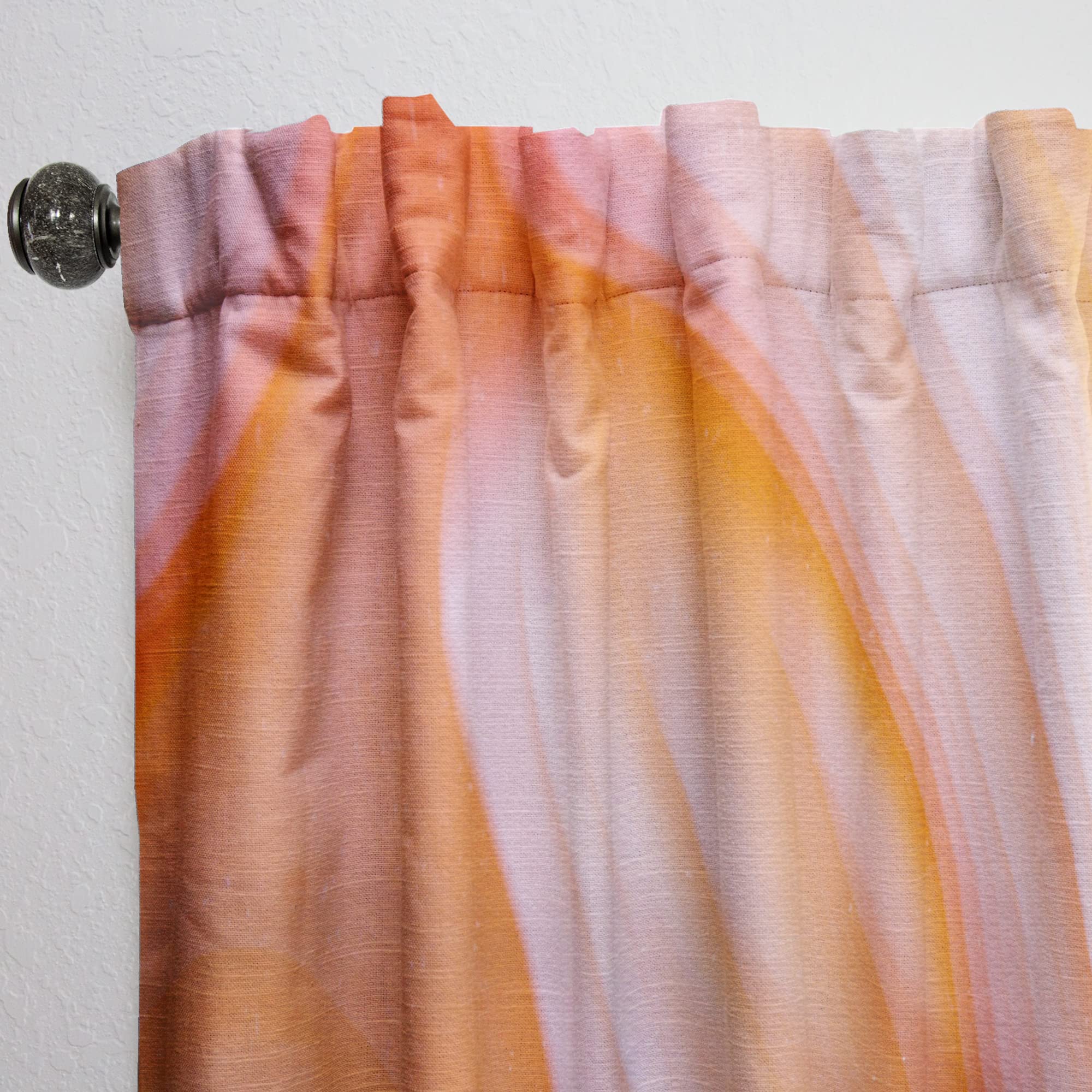 DesignQ 'Mineral Orange Agate' Thermal Insulated Curtains - 52x120 Inch Single Panel for Bedroom & Living Room - Energy Saving Window Drapes for Home Decor & Temperature Control