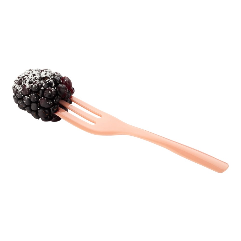 Restaurantware 4 Inch Cake Forks - 100-Pack Premium Knife-Edged Pastry Forks | Disposable Durable Coral Plastic Forks with Sharp Edge for Bakeries, Catering, Parties & Events | Perfect for Wedding Desserts, Birthday Cakes & Buffet Service