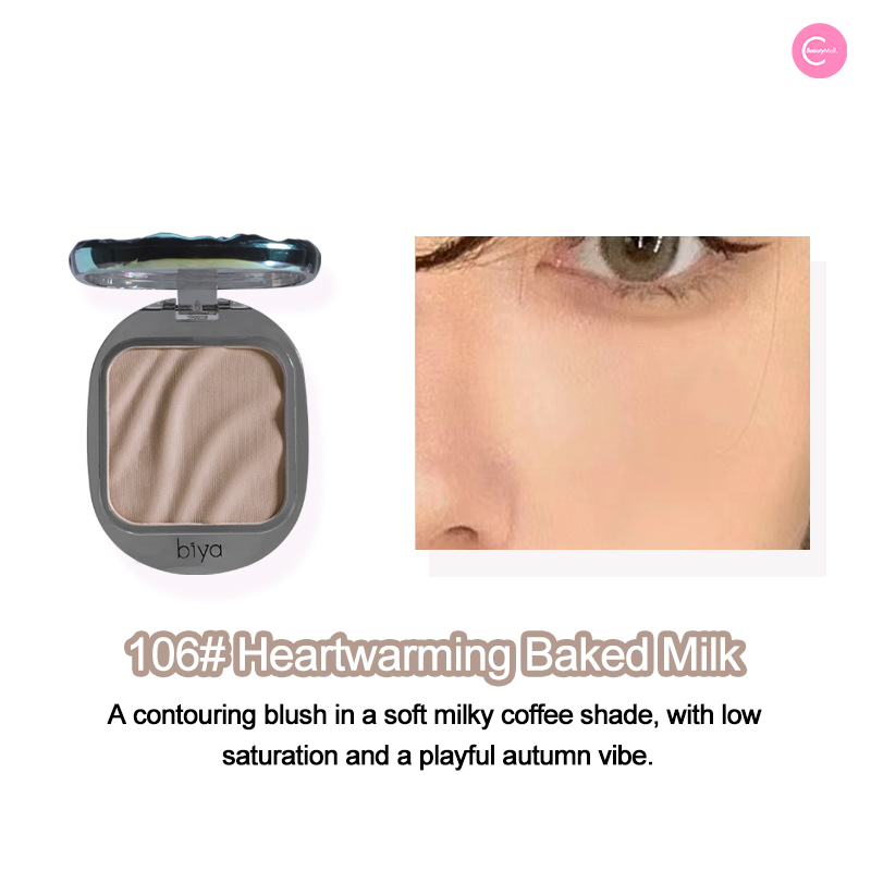 Biya Mirage Wave Blush Palette - 6 Color Matte & Shimmer Blush Set for Cheeks, Buildable & Blendable Makeup - Perfect for Everyday Wear, Date Night & Special Occasions
