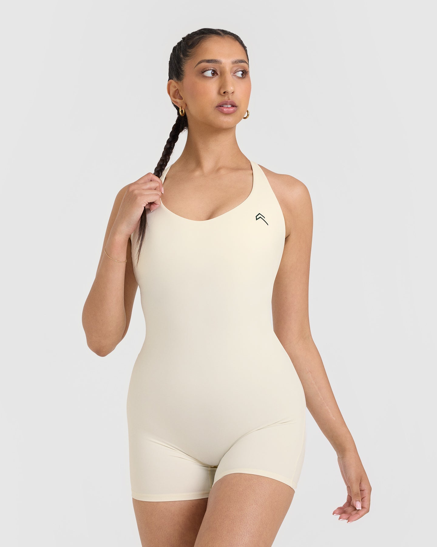 Unified Cross Back All In One 5 | Seamless Shapewear Bodysuit for Women | Slimming Tummy Control | Off White | Perfect for Everyday Wear & Special Occasions