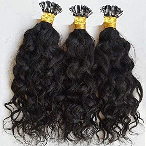 Brazilian Pre-Bonded I-Tip Human Hair Extensions - 100g/100 Strands Loose Wavy Keratin Fusion Hair (22 Inch, #4 Dark Brown) for Natural Volume & Styling | Perfect for Weddings, Parties & Everyday Wear