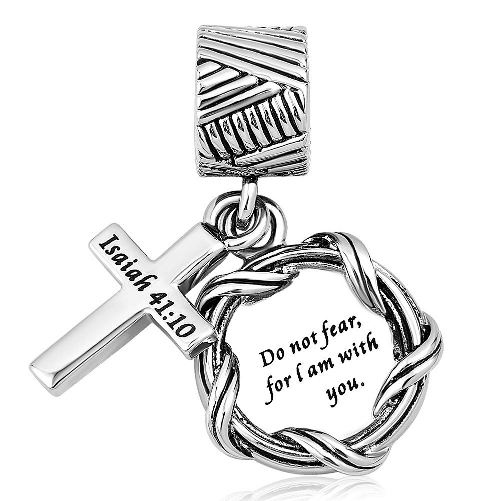 Third Time's Charm Christian Cross Pendant Charm for Bracelets - Perfect for Religious Jewelry, Gifts & Faith-Based Accessories