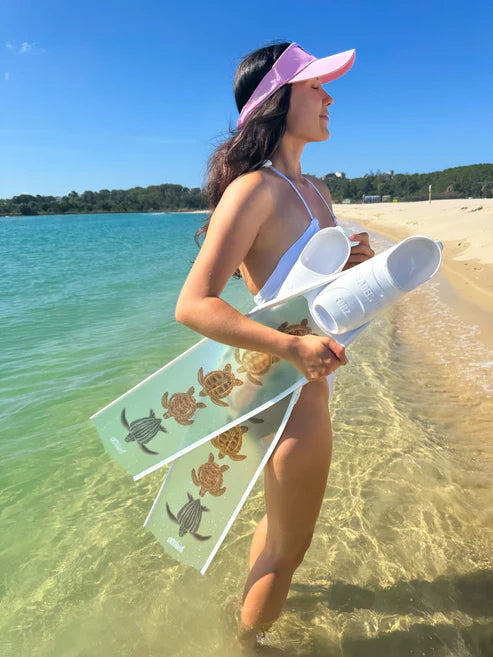 Divermon Turtle Free Diving Fins - Lightweight Composite Soft Blades for Scuba Diving, Snorkeling & Spearfishing | Perfect for Ocean Exploration & Underwater Adventures
