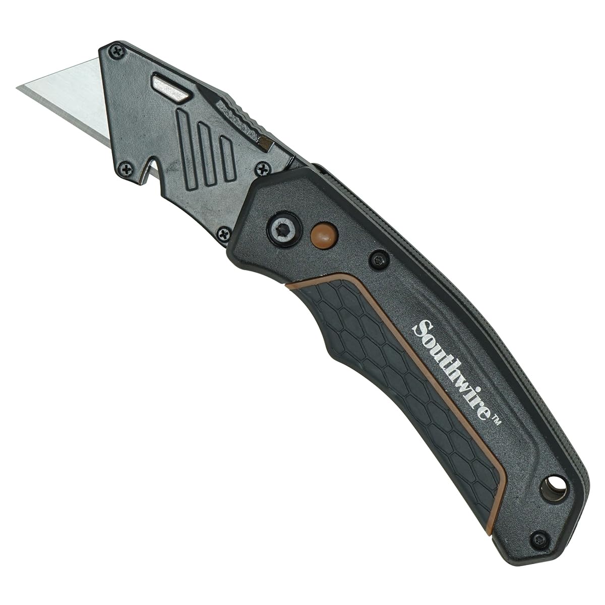 Southwire UTILQO Folding Utility Knife - Heavy Duty Retractable Box Cutter with Ergonomic Grip for DIY, Construction, and Packaging | Perfect for Home Improvement, Warehouse, and Craft Projects