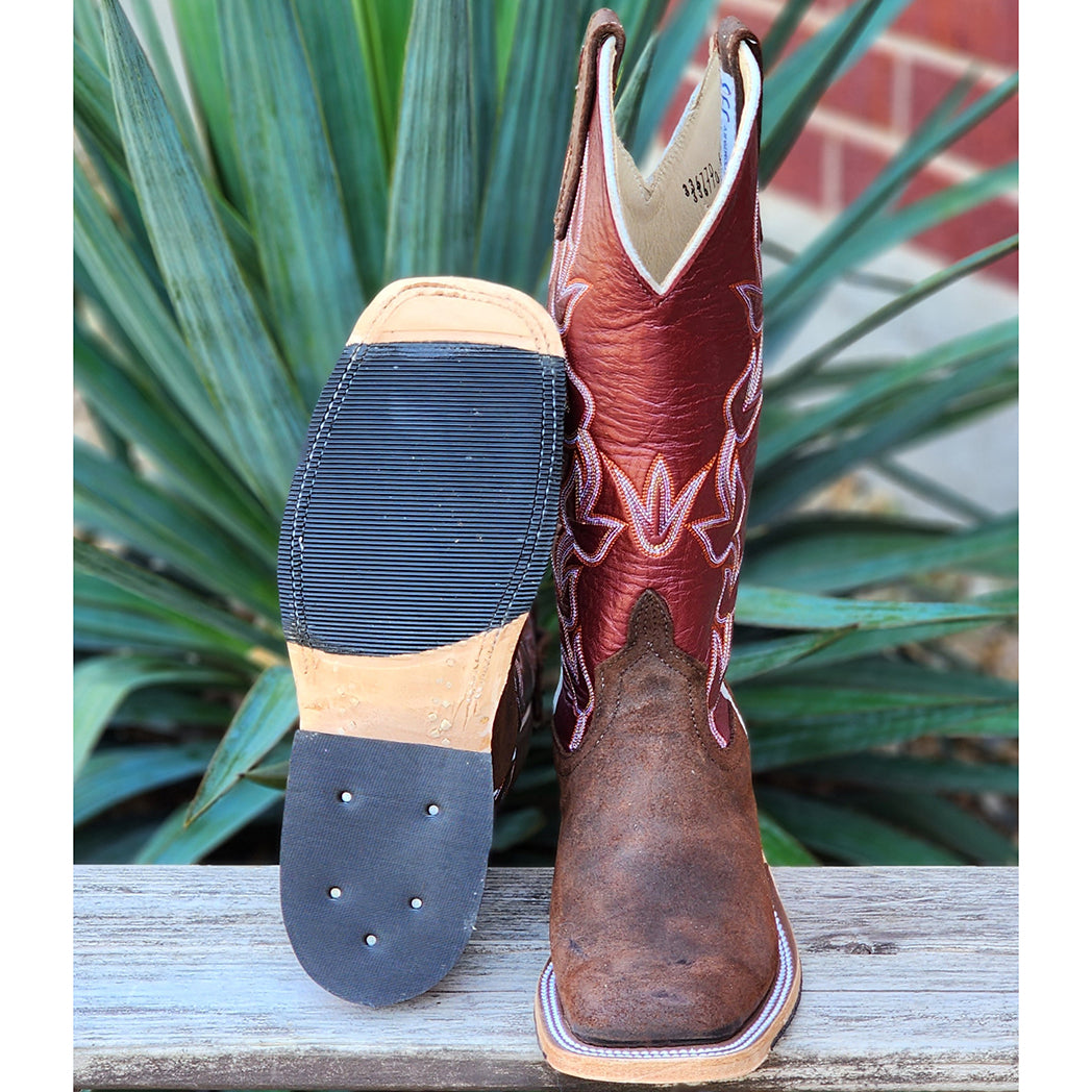 Anderson Bean Women's Waxy Kudu Leather Cowboy Boots - Comfortable Western Riding Boots for Country Dancing & Outdoor Adventures