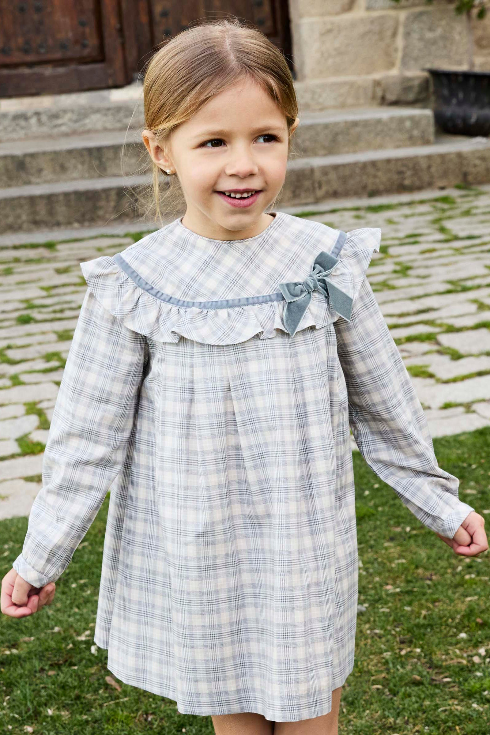 Violet Stone Tartan Dress for Women - Elegant Plaid A-Line Dress with Pockets, Perfect for Fall, Winter, and Holiday Parties | Office Wear, Christmas Outfits, and Casual Dates