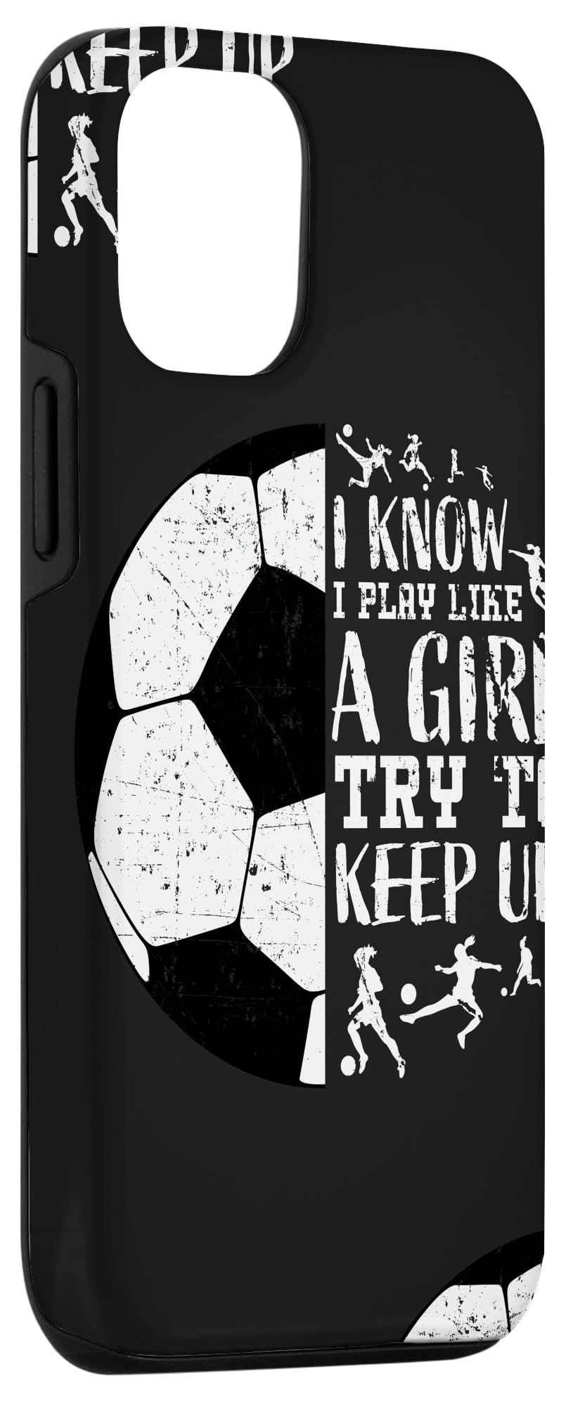 Cute Soccer Phone Case for iPhone 12/12 Pro - Funny Football Gift for Teen Girls - Perfect for Soccer Games, School & Daily Use