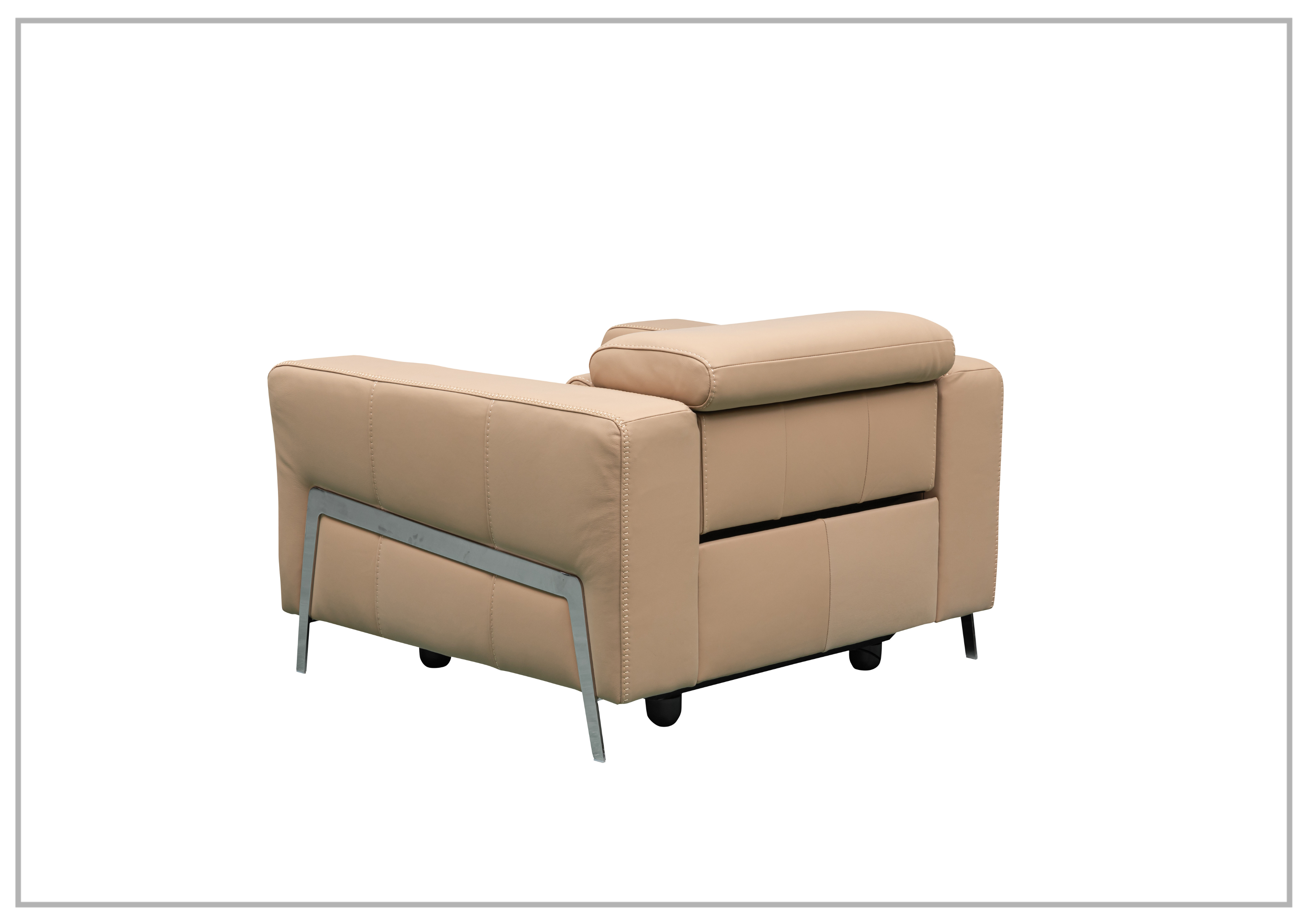 Klaussner Prestigio 3-Seater Top Grain Leather Reclining Sofa - Stone Wash Finish - Comfortable Living Room Furniture for Relaxation & Movie Nights