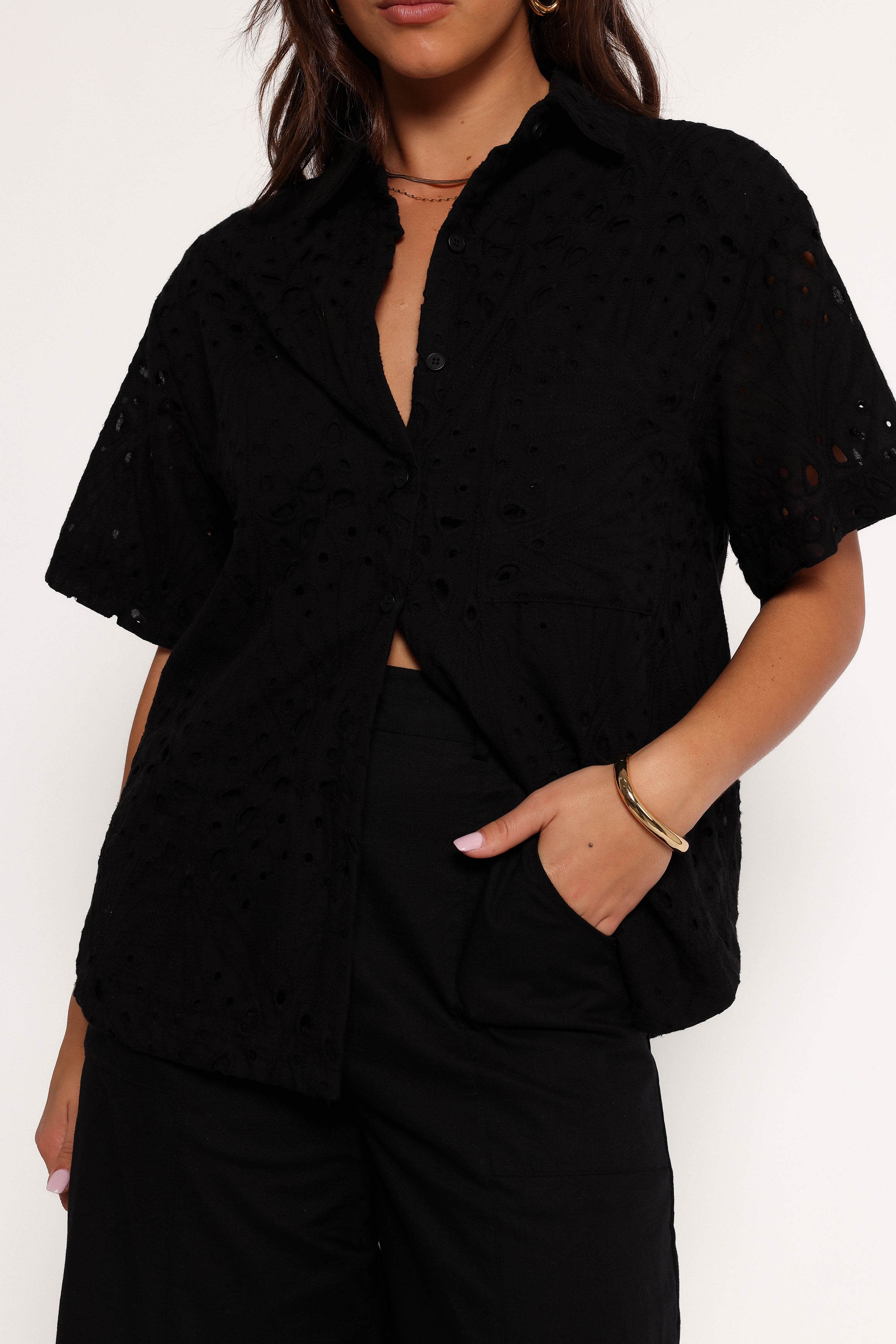 Kamala Shirt for Women - Stylish Black Blouse for Casual & Office Wear | Comfortable & Trendy Top for Everyday Outfits