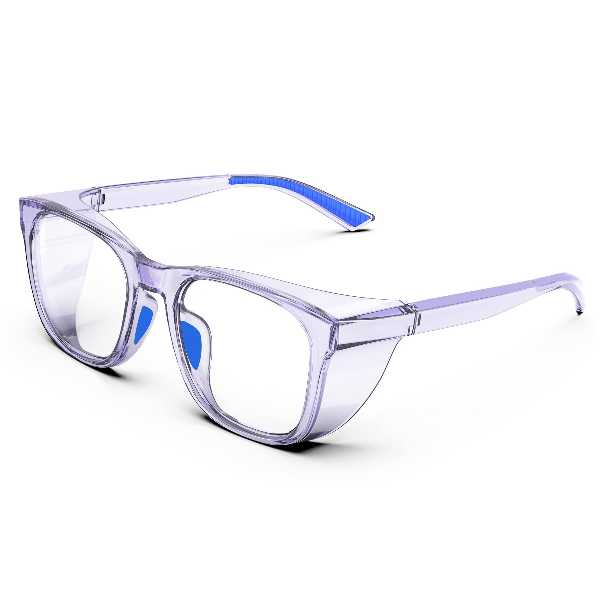 Anti-Fog Safety Glasses – Clear Square Safety Goggles with Scratch-Resistant & Blue Light Blocking – Protective Eyewear for Men & Women – Perfect for Construction, Lab Work & Computer Use